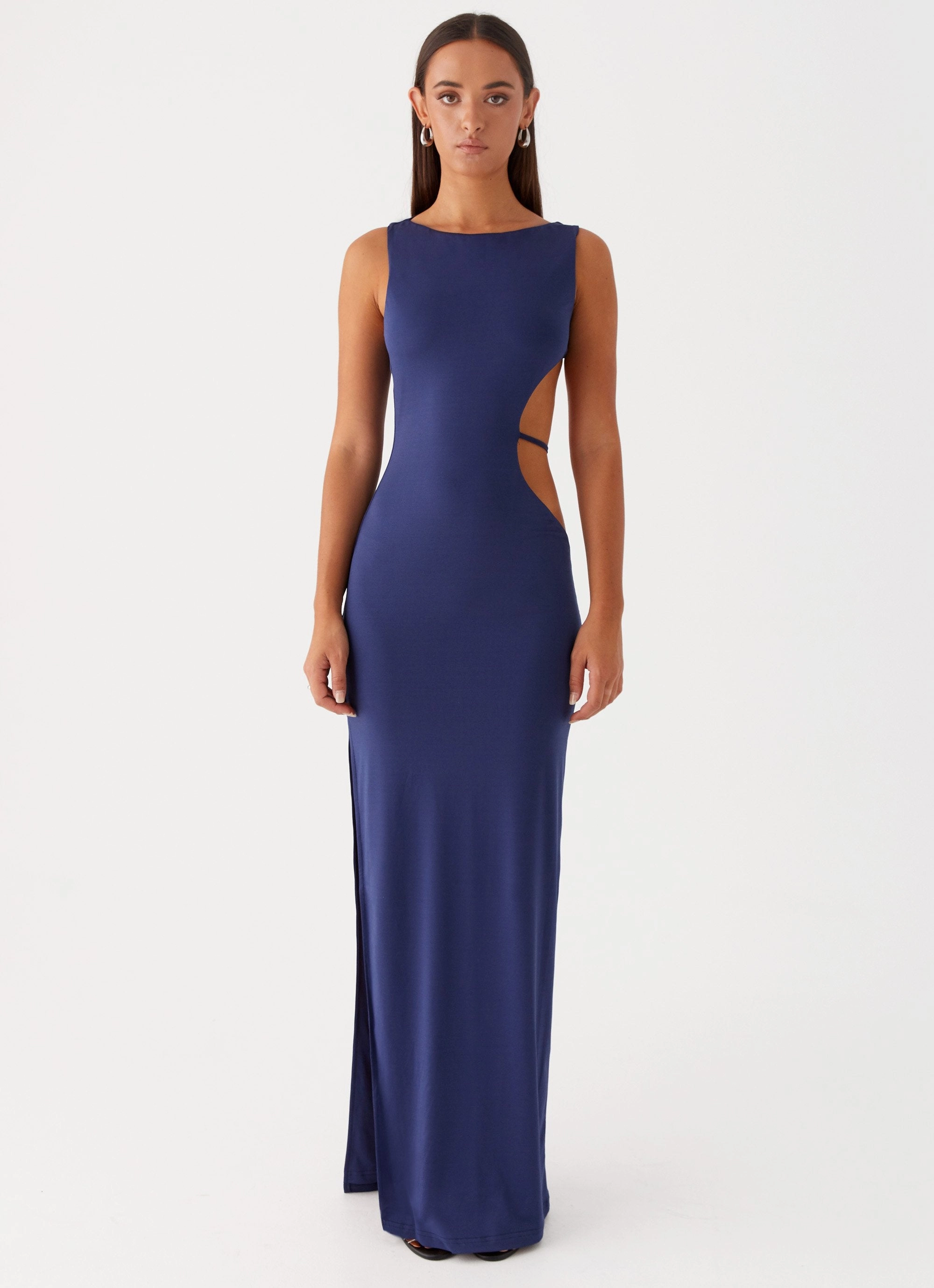french chic Soft Contour Sutton Maxi Dress - Navy