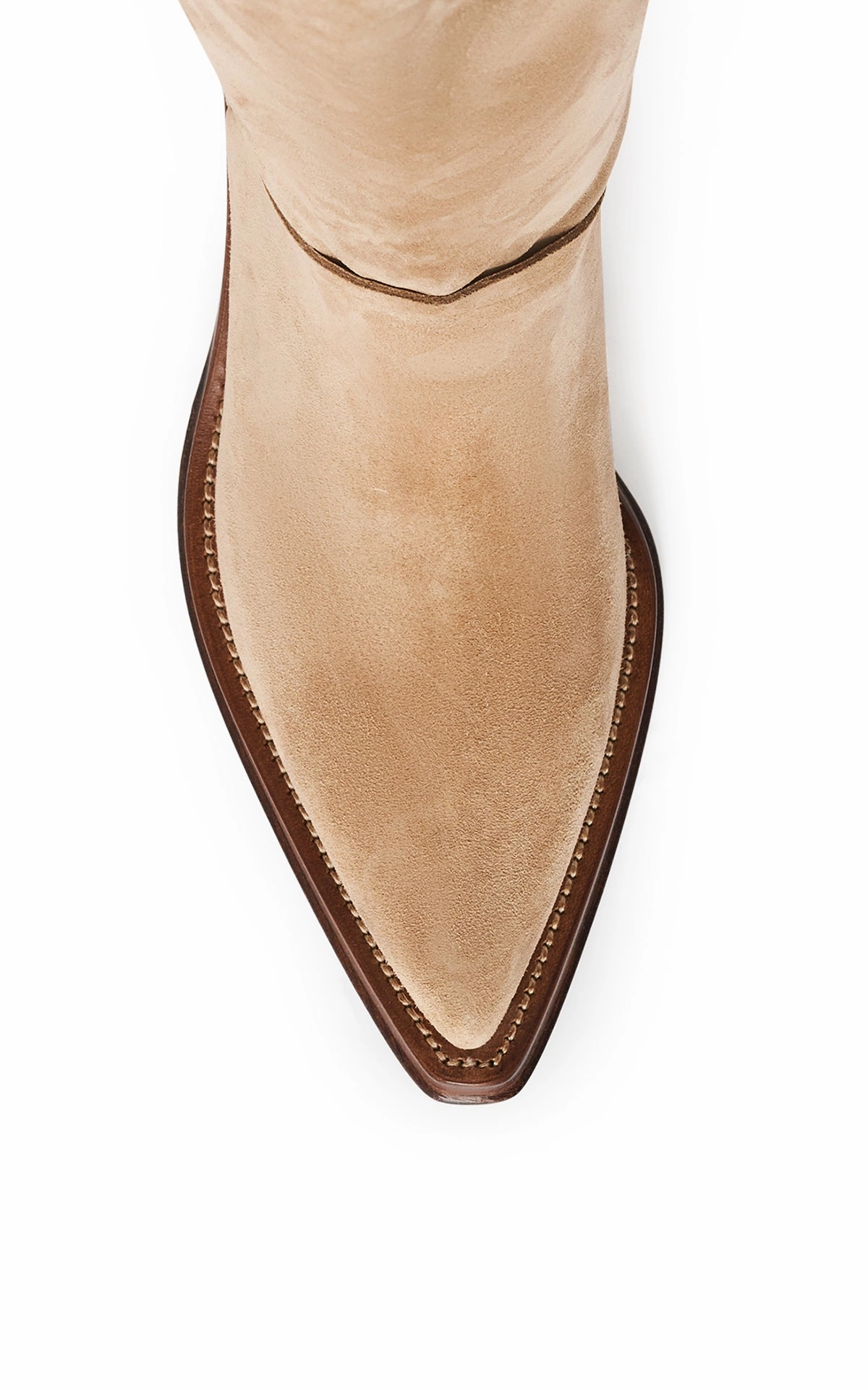 Camero Knee-High Cowboy Boot in Sand Suede High Traction Rainy Days