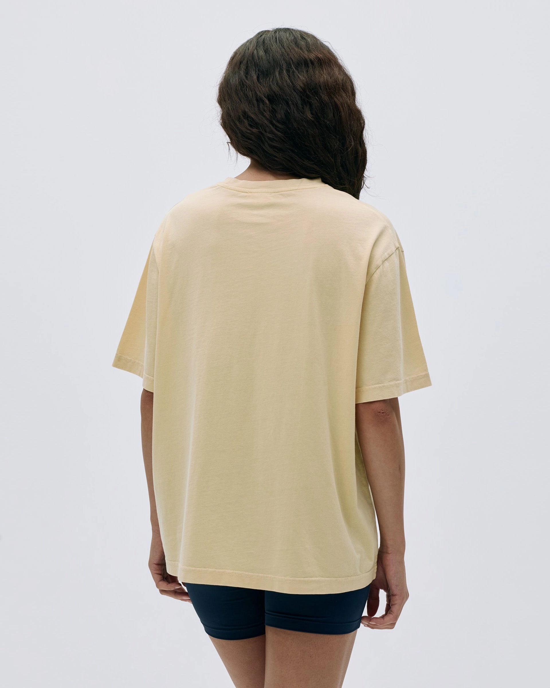 Campus Vintage Wash Lightweight T-shirt - Butter Yellow AllDay Comfort Tech Snag Proof Weave