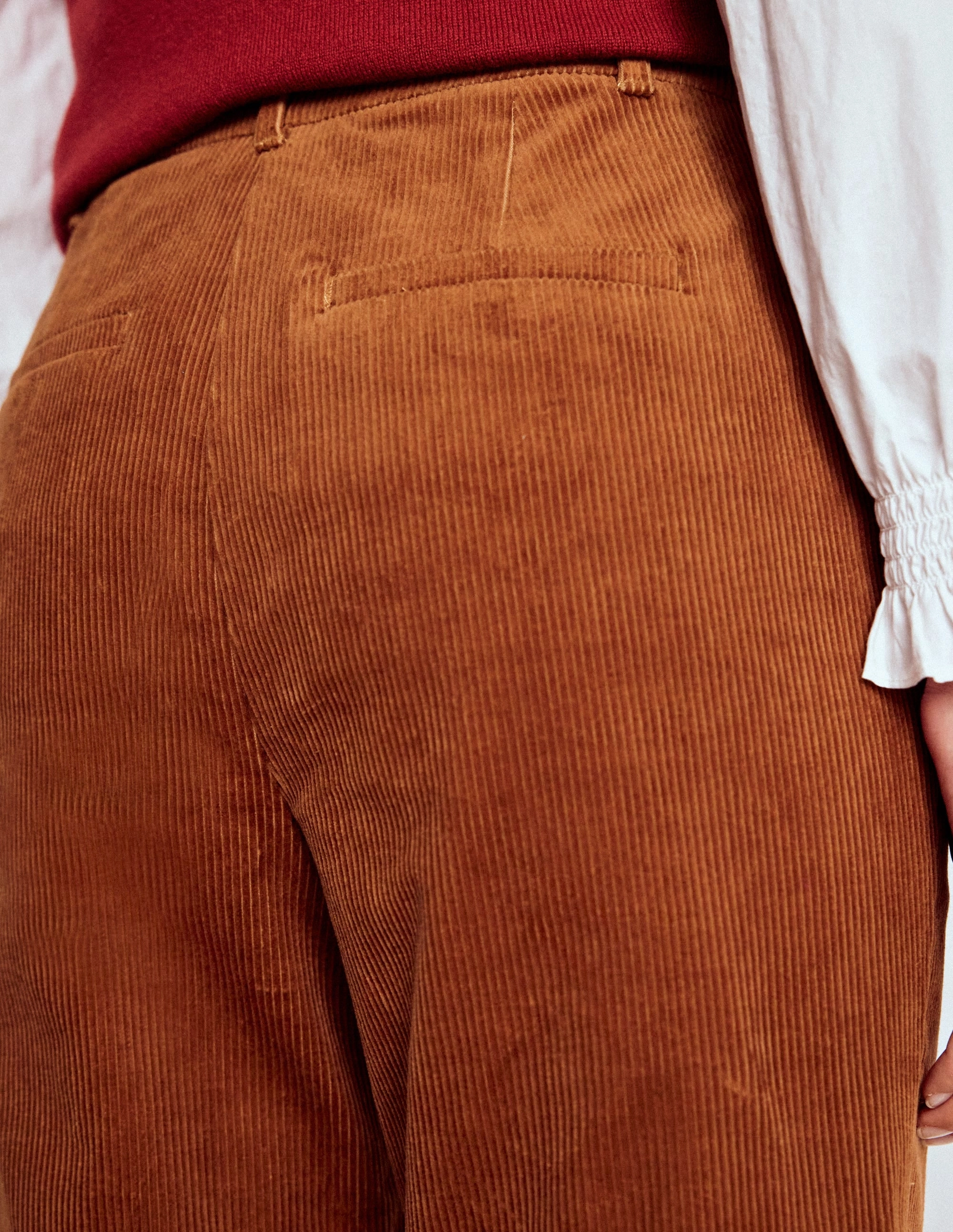 Sporty Layers Layered Look Canonbury Cord Trousers-Ginger