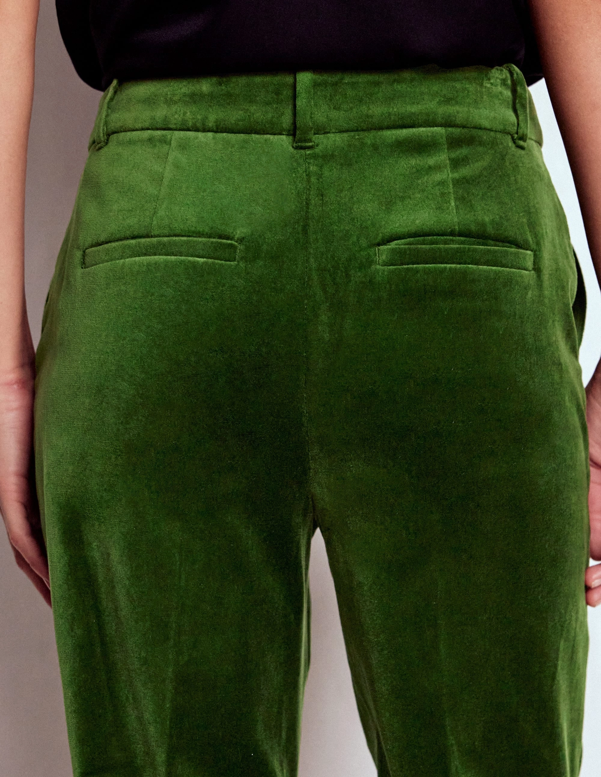 Canonbury Velvet Trousers-Green Fir Functional Layers Gripper Waistband