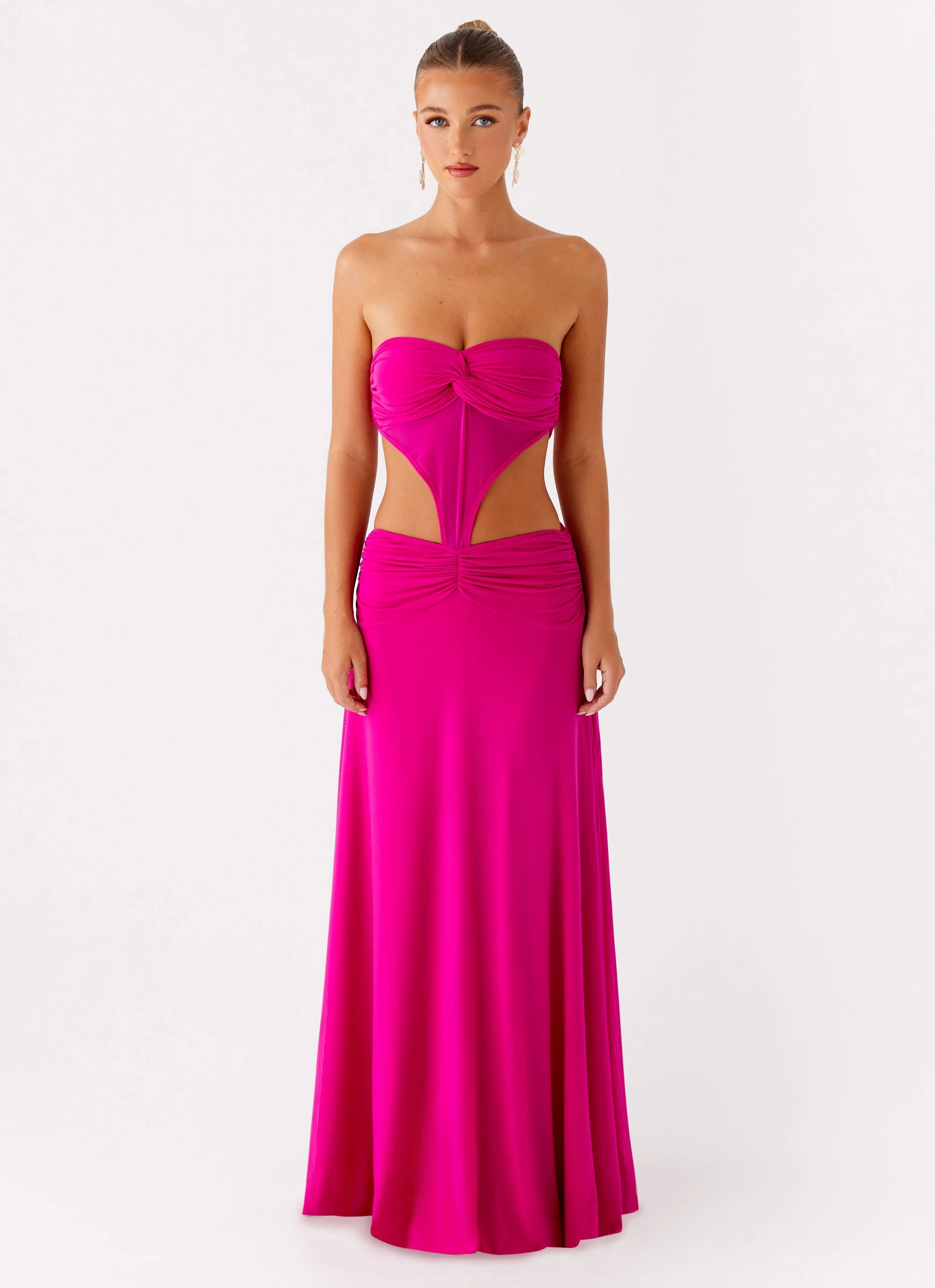Fluid Fabric Quiet Mood Carlene Maxi Dress - Fuchsia