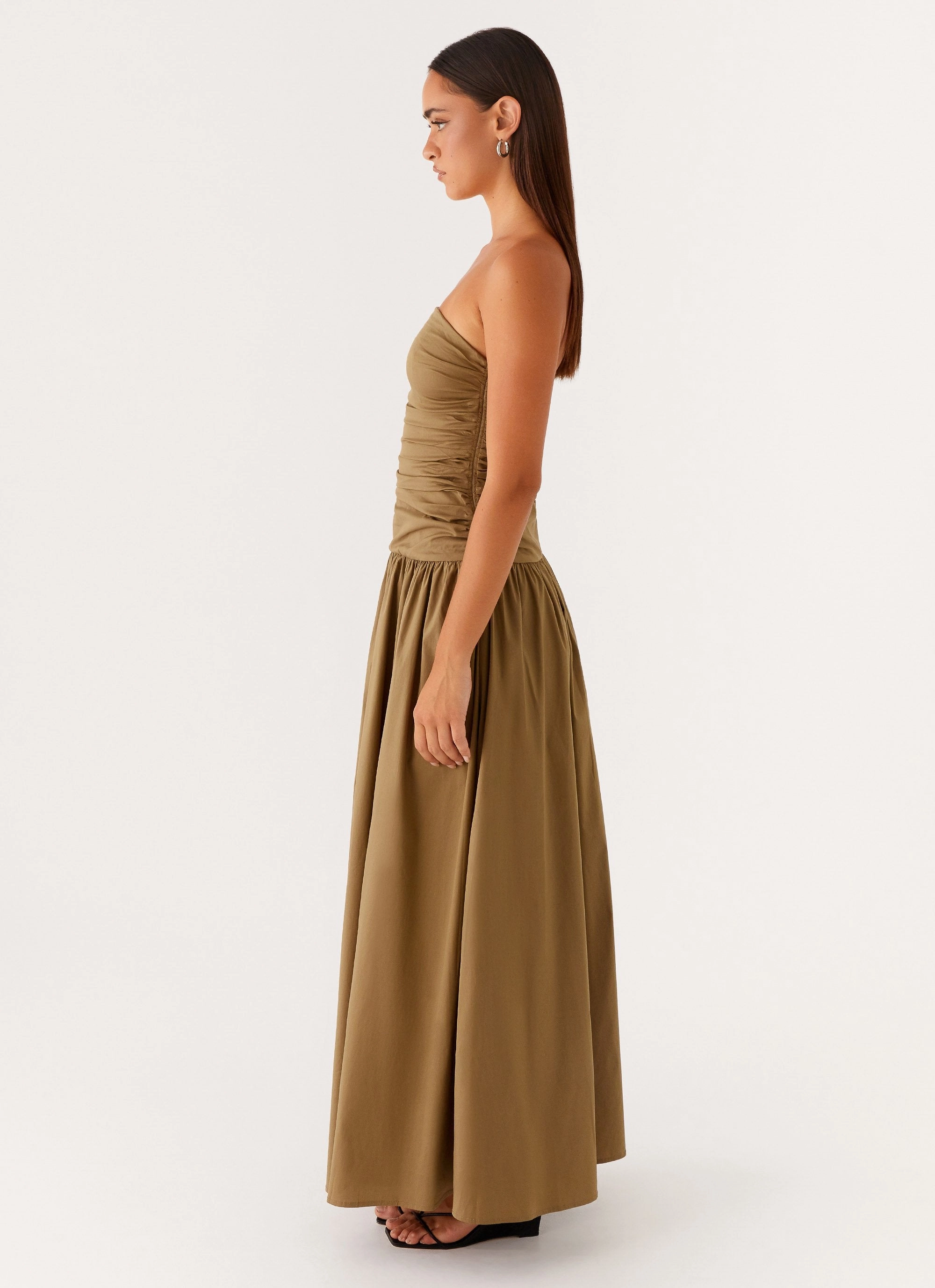 Sophisticated Edge Resort Vibes Carmel Maxi Dress - Khaki