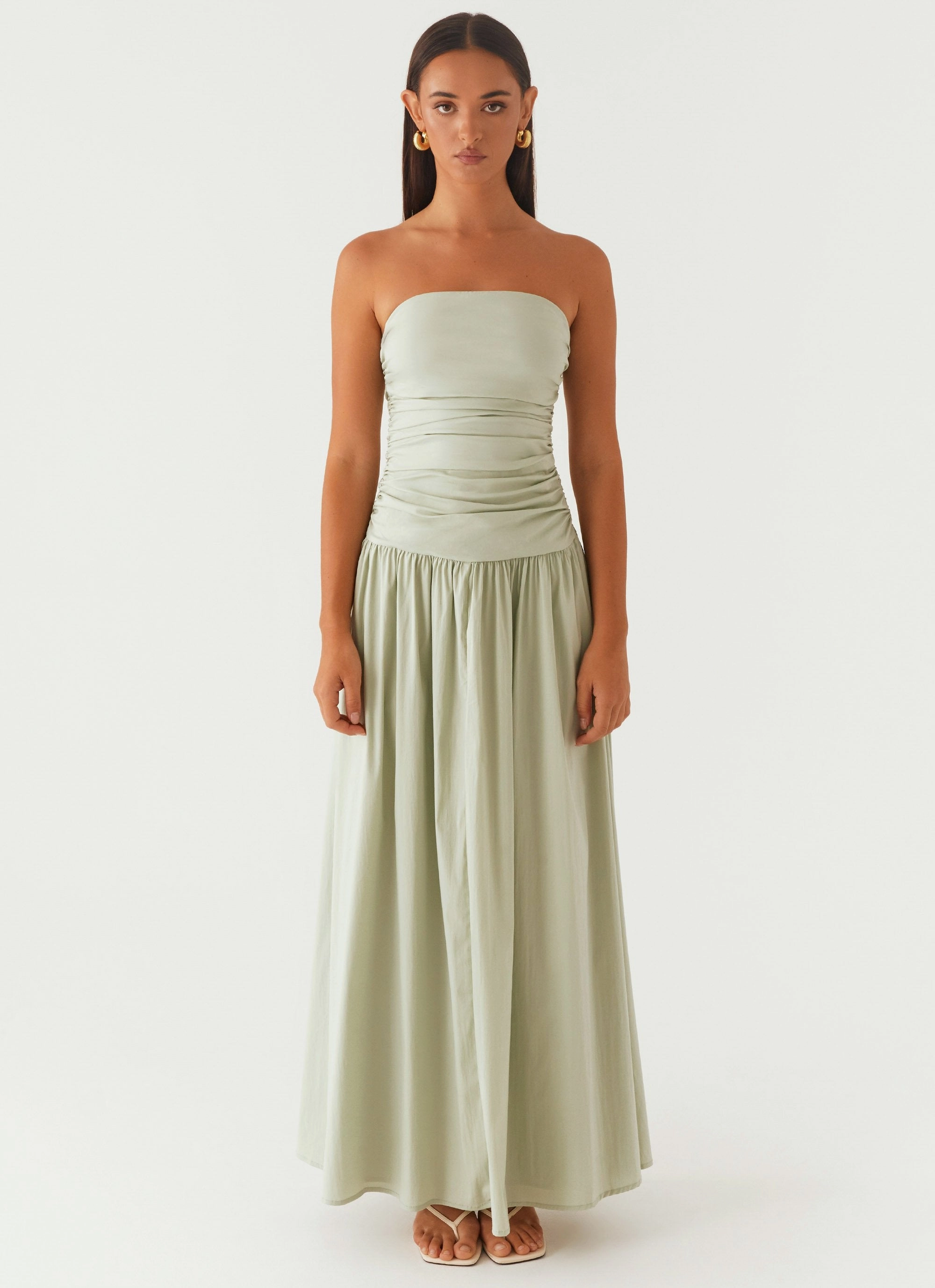 Carmel Maxi Dress - Sage Minimalist Layering Classic Layer