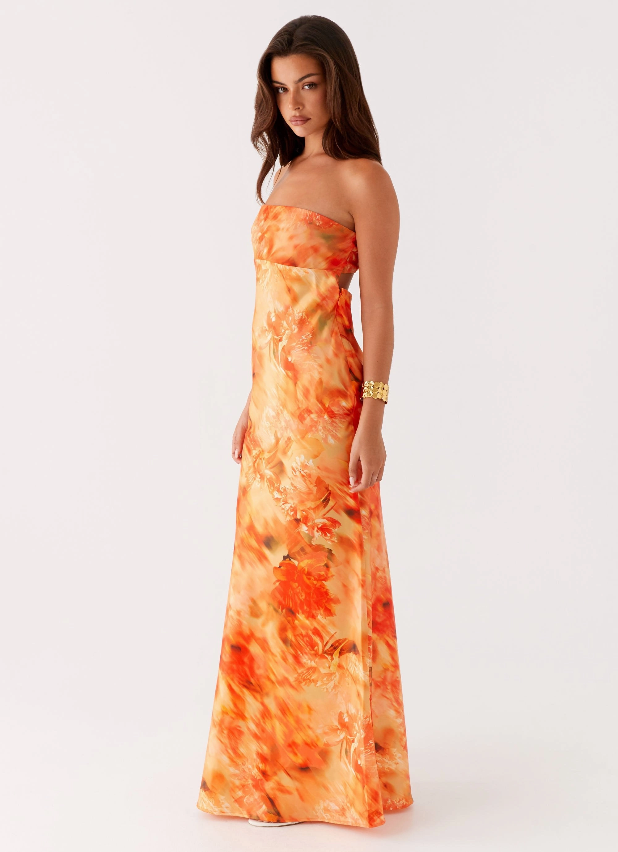 Carmen Maxi Dress - Sunset Floral Tailored Mood City-Style