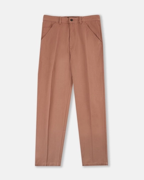 Snag Resistant Fabric Wool blend Carrot-fit cotton herringbone trousers