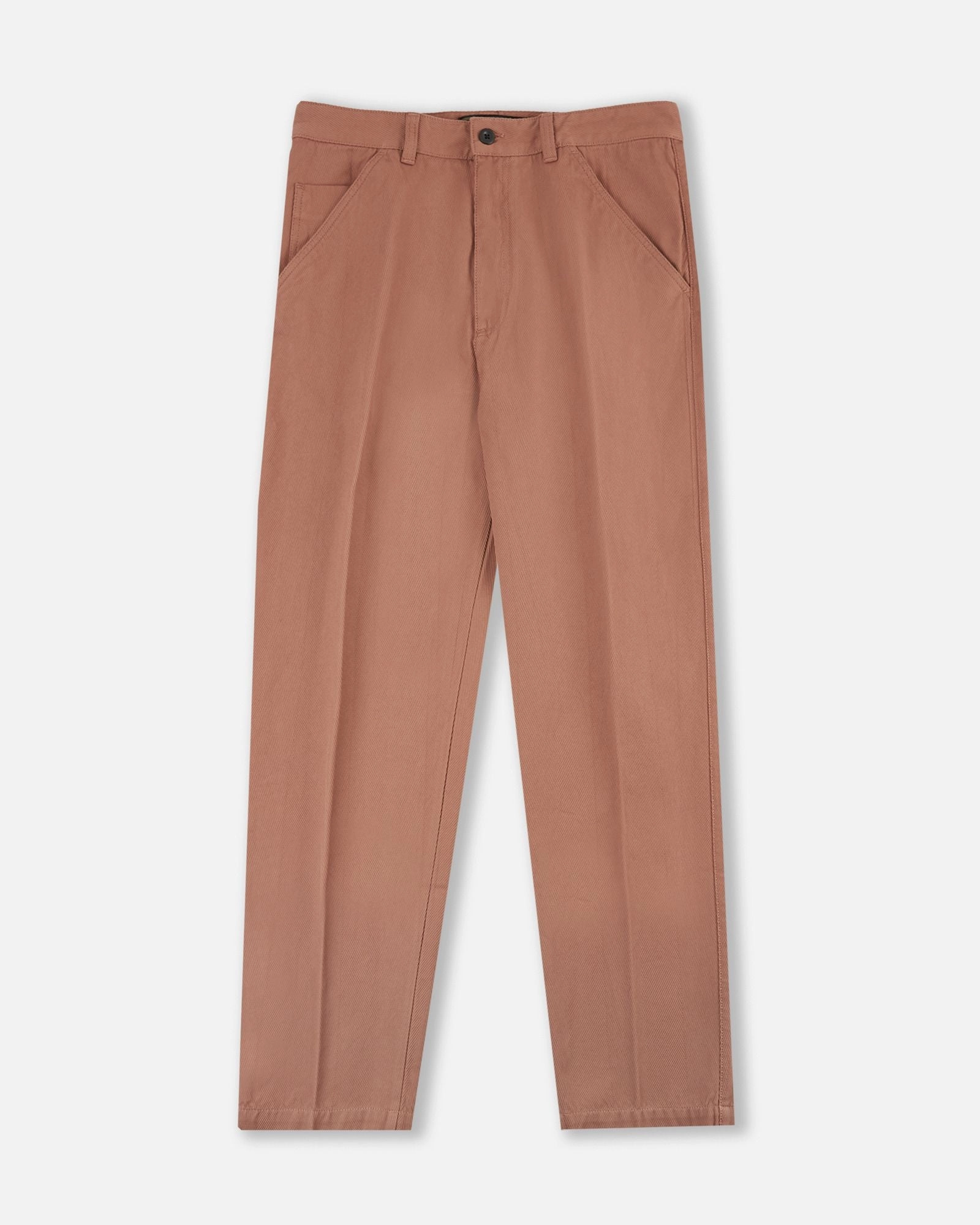 Snag Resistant Fabric Wool blend Carrot-fit cotton herringbone trousers