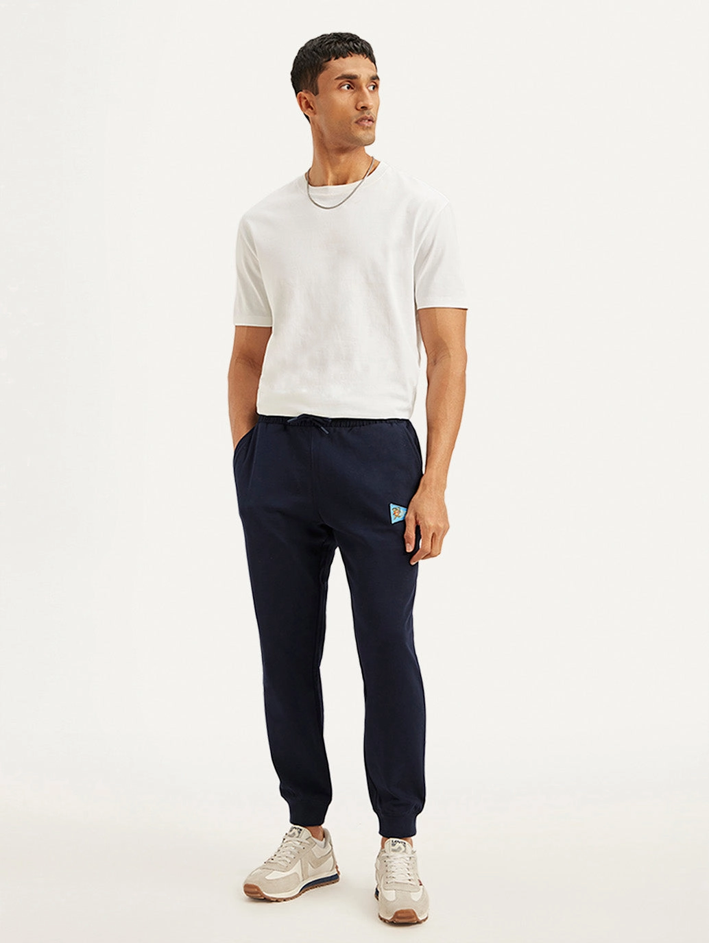 Sporty Look Men's Navy Solid Utility Joggers