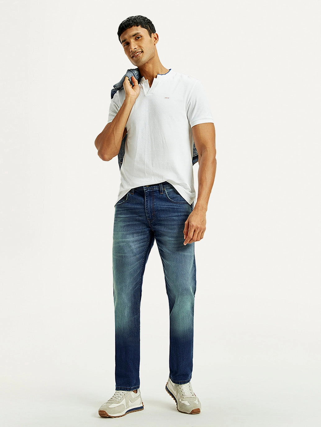 Effortless casual Men's Tinted 511 Med Indigo Slim Fit Mid Rise Jeans