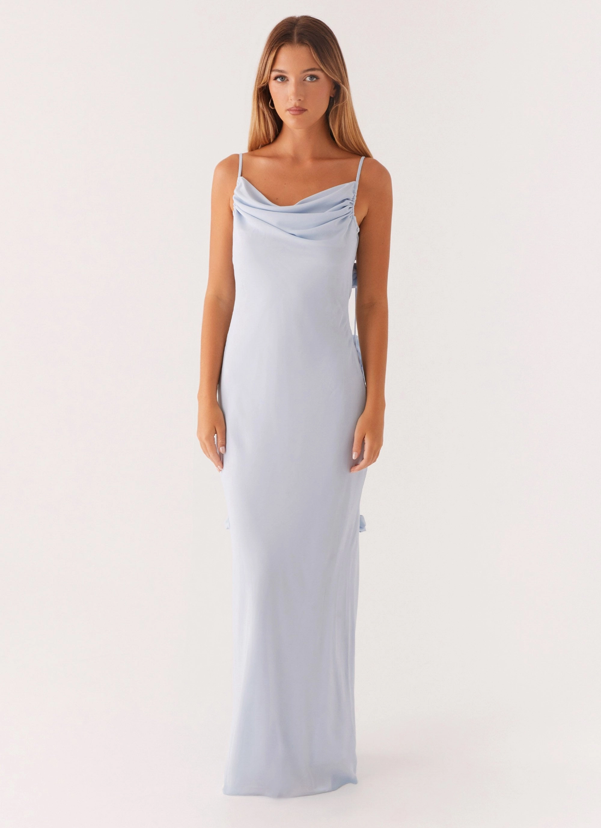 Romance Glow Classic Move Simona Maxi Dress - Pastel Blue