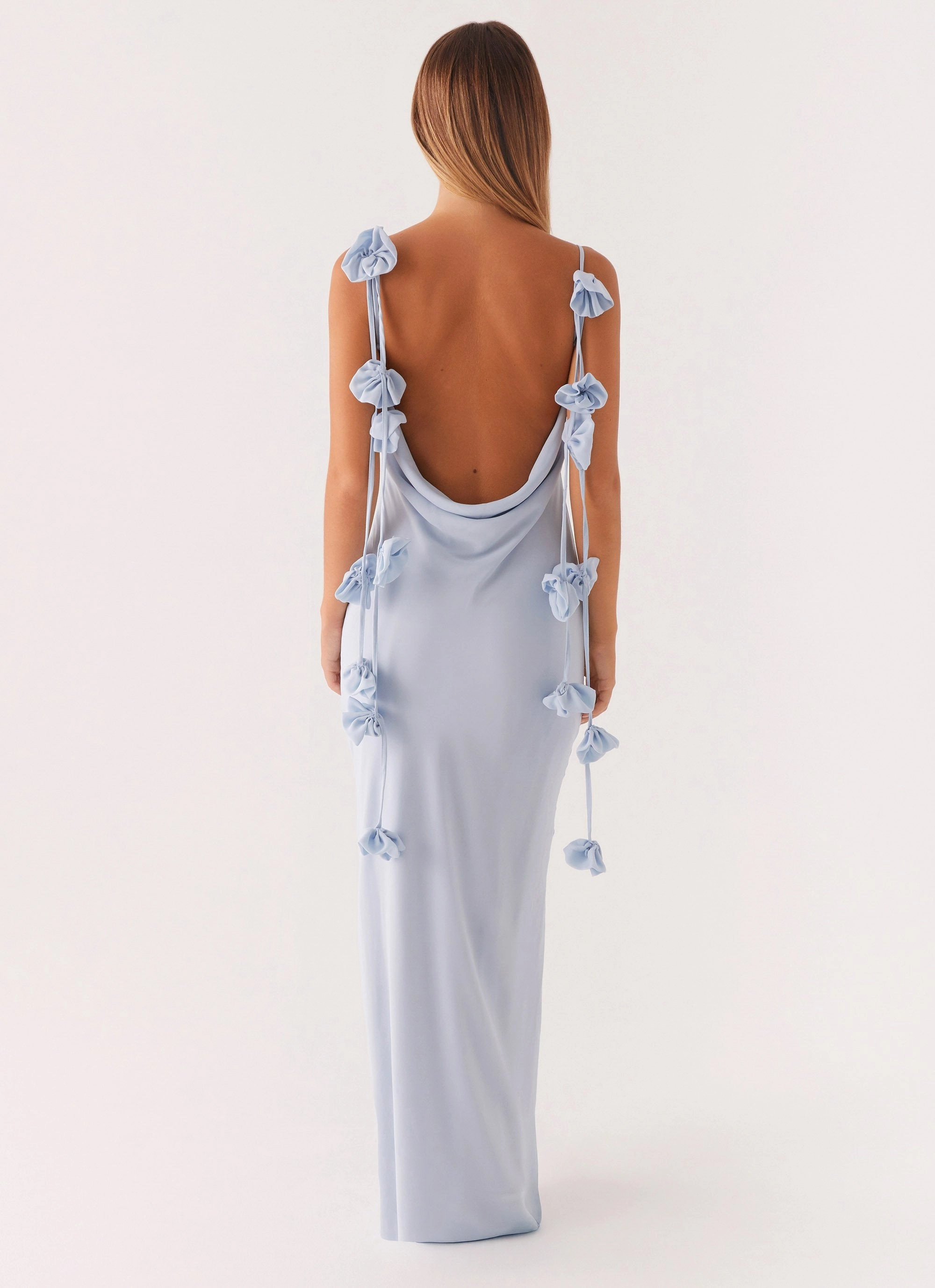 Pose Sweet Saturated Hue Simona Maxi Dress - Pastel Blue
