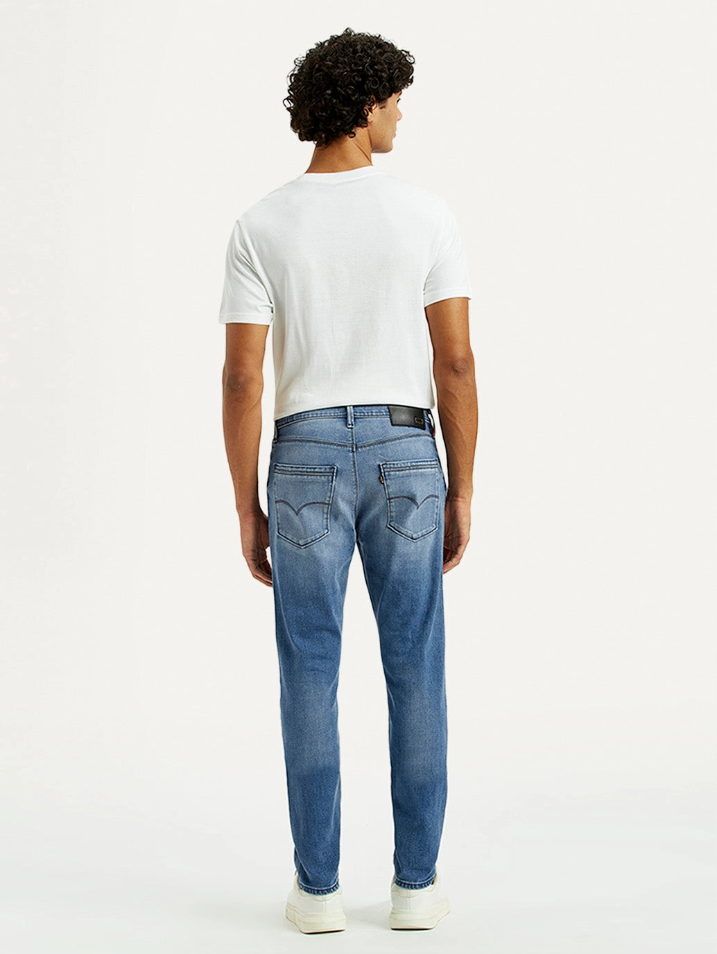 Men's Redloop 512 Indigo Slim Tapered Fit Mid Rise Jeans Smooth Creative Look Adult Fashion Effortless Clothing