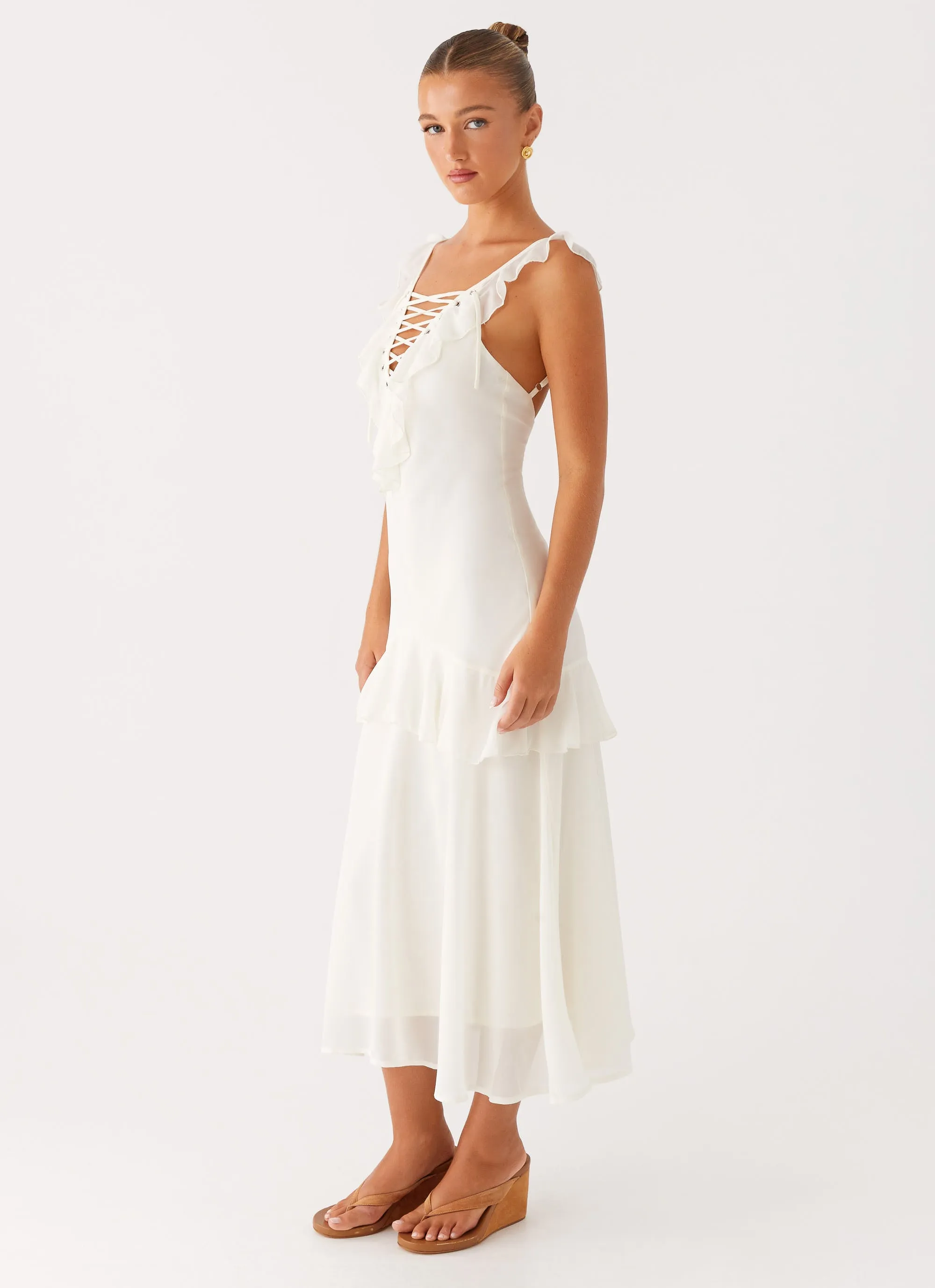 Celie Midi Dress - Ivory Relaxed day dress Spring Vibe
