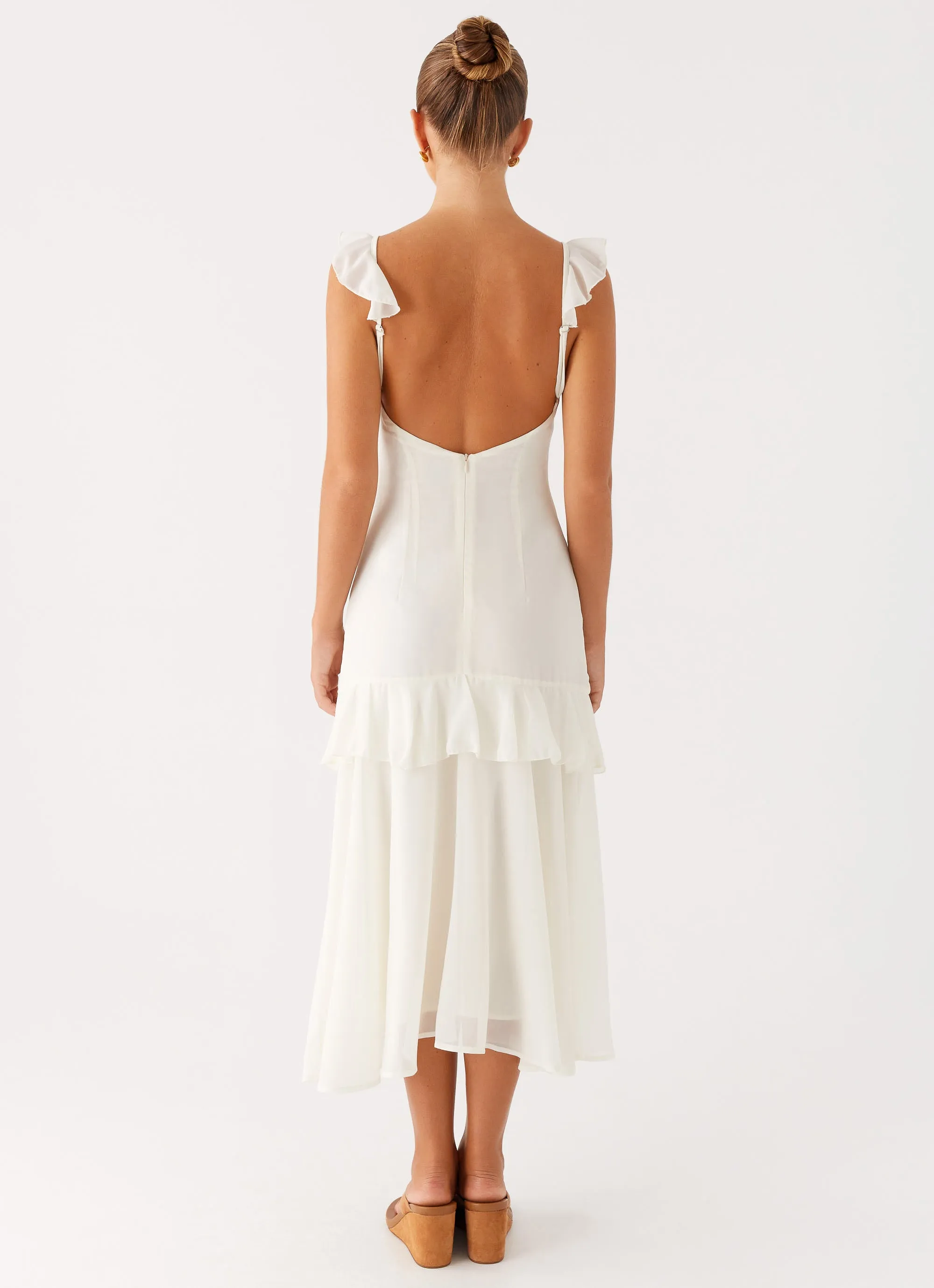 Cozy Style Celie Midi Dress - Ivory