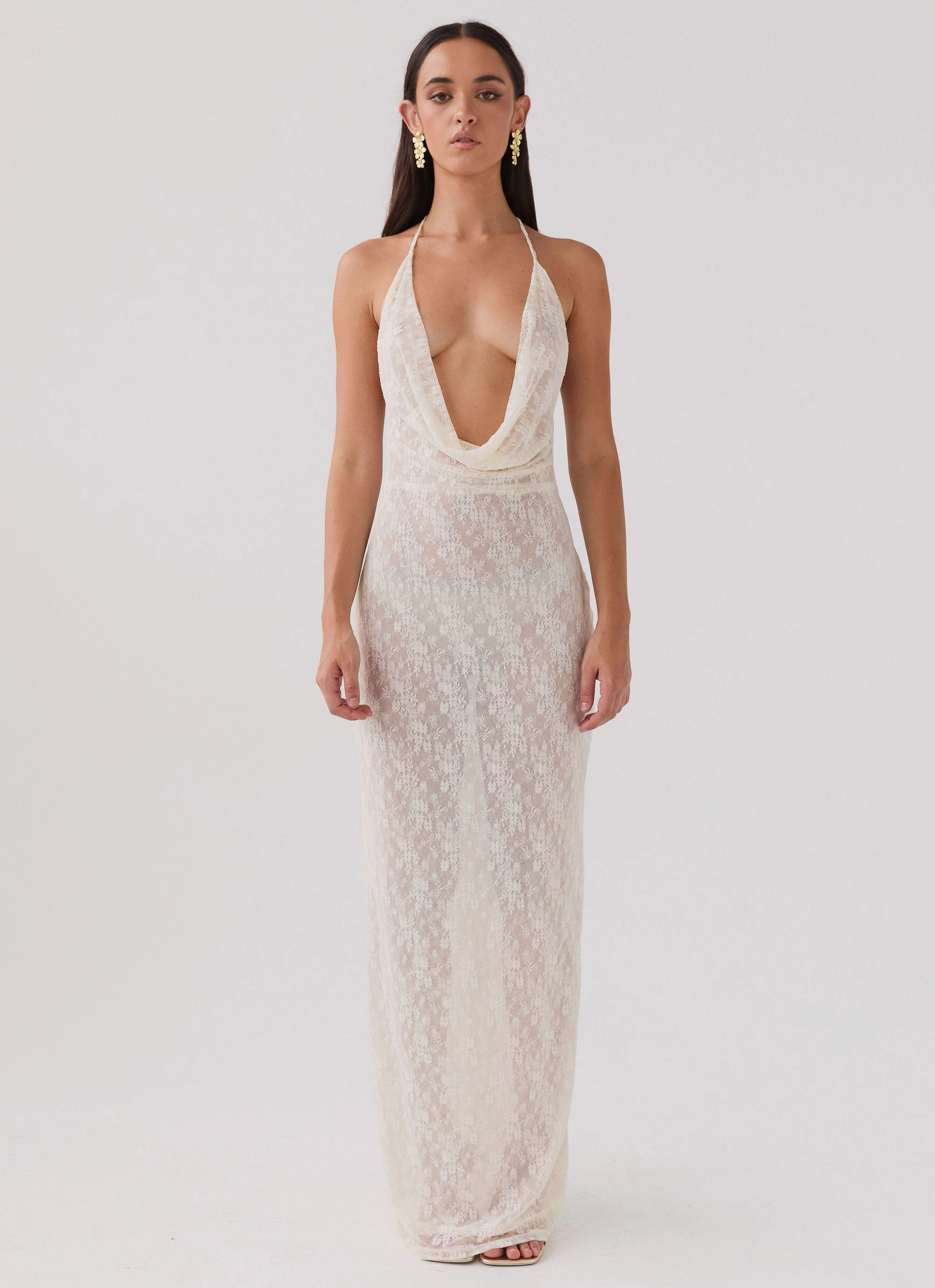 Champagne Coastline Maxi Dress - Ivory Timeless Touch