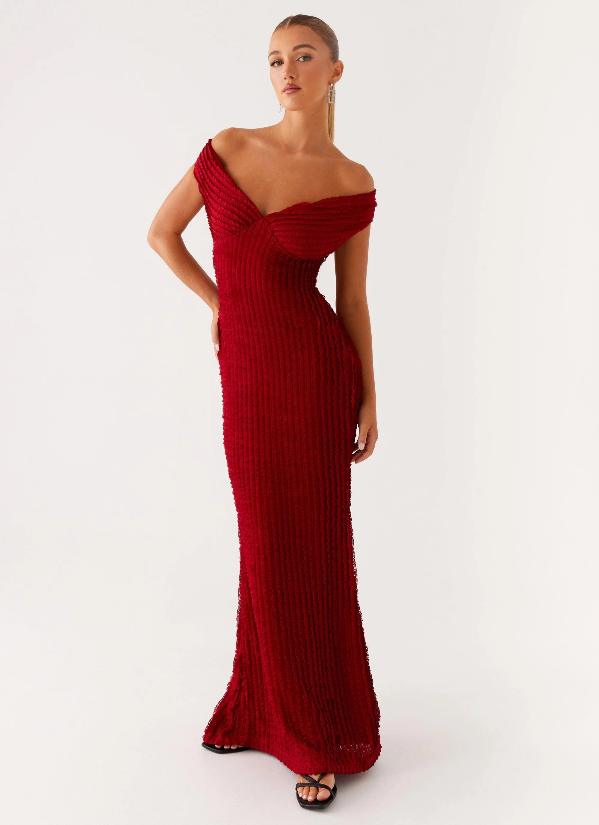 Chantelle Maxi Dress - Red Neutral Feel Fit For All