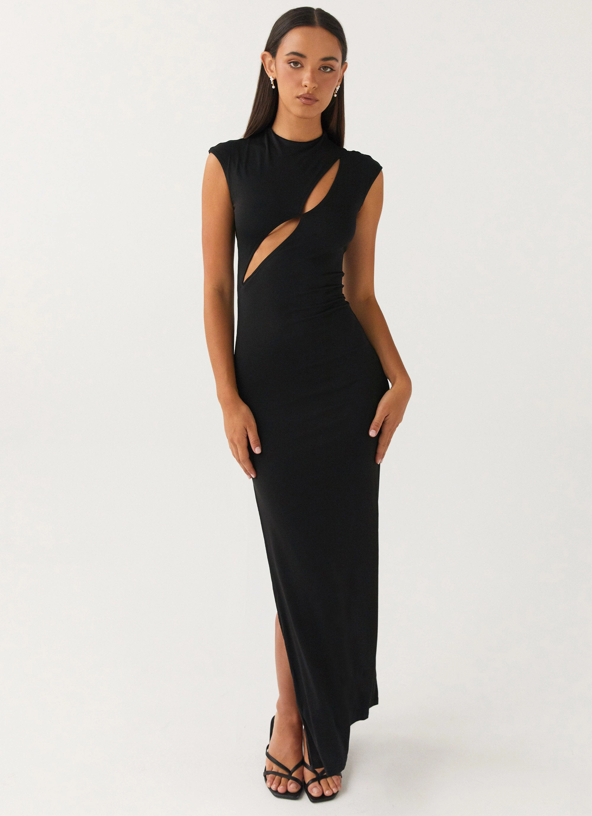 Special Affair Maxi Dress - Black Modern Waistband Timeless Touch