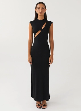 Special Affair Maxi Dress - Black Date night Comfortable Waist Design