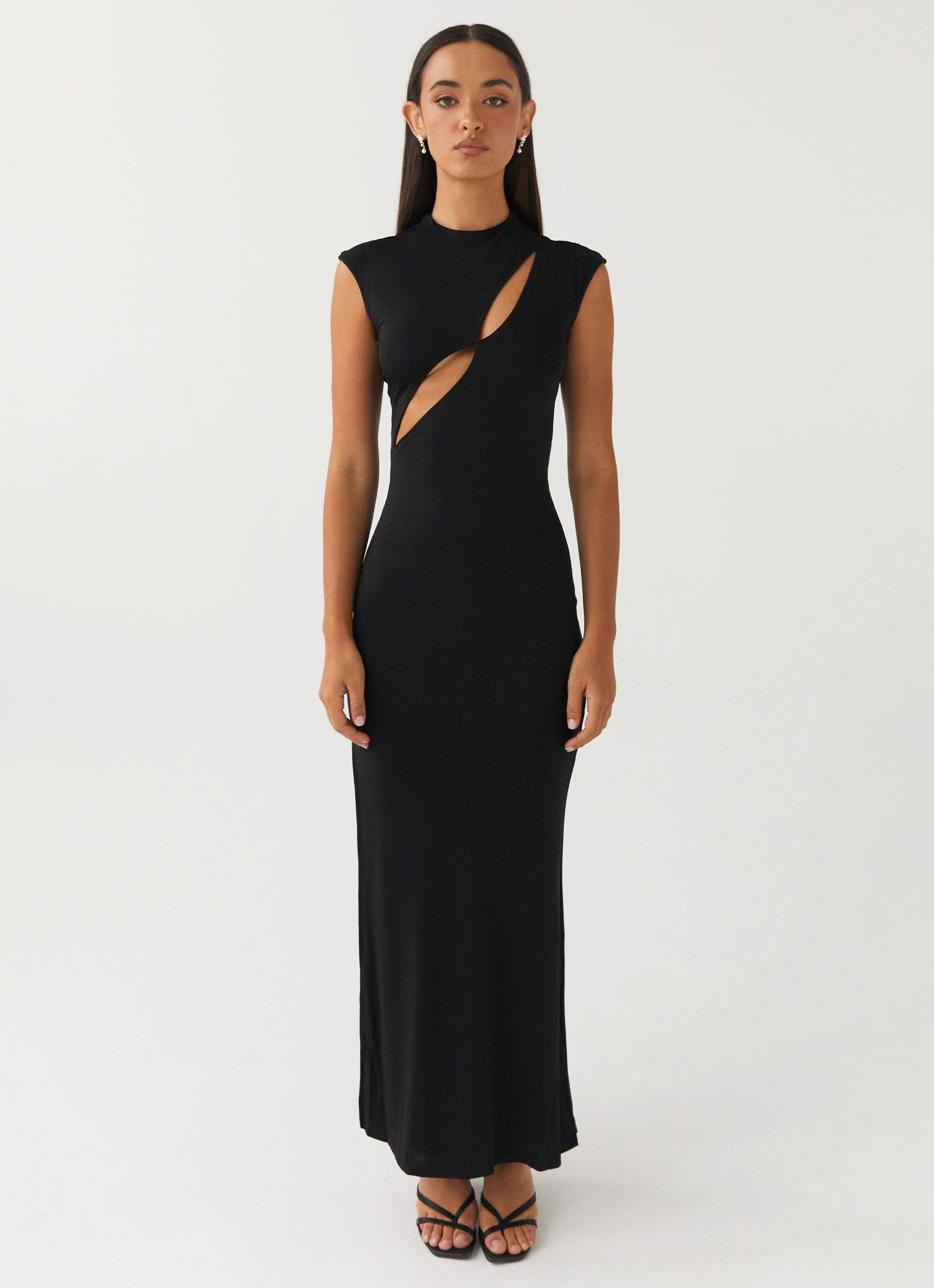 Special Affair Maxi Dress - Black Date night Comfortable Waist Design