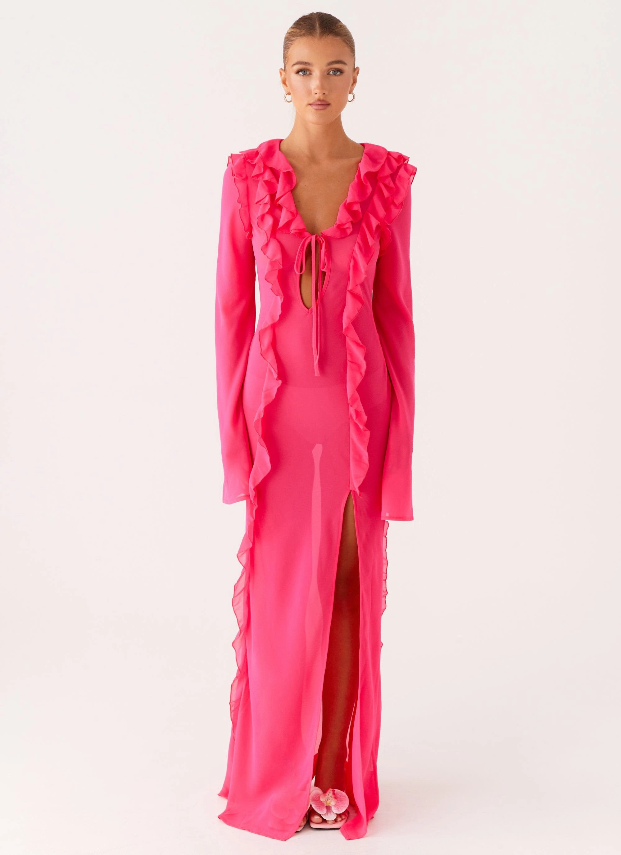 Charlize Maxi Dress - Pink Inner Feel Smooth Curve