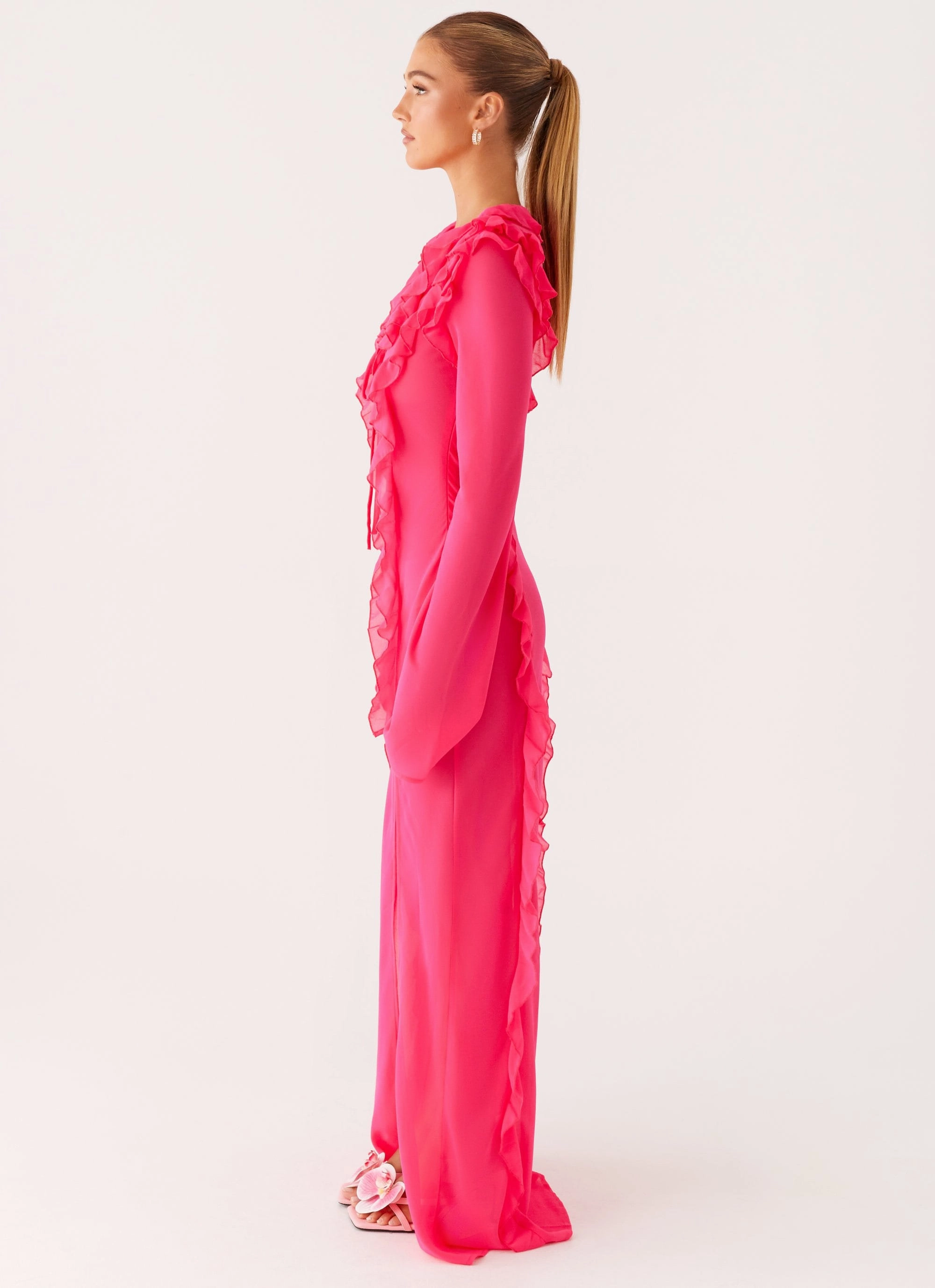 Pink Glow Smile Glow Charlize Maxi Dress - Pink