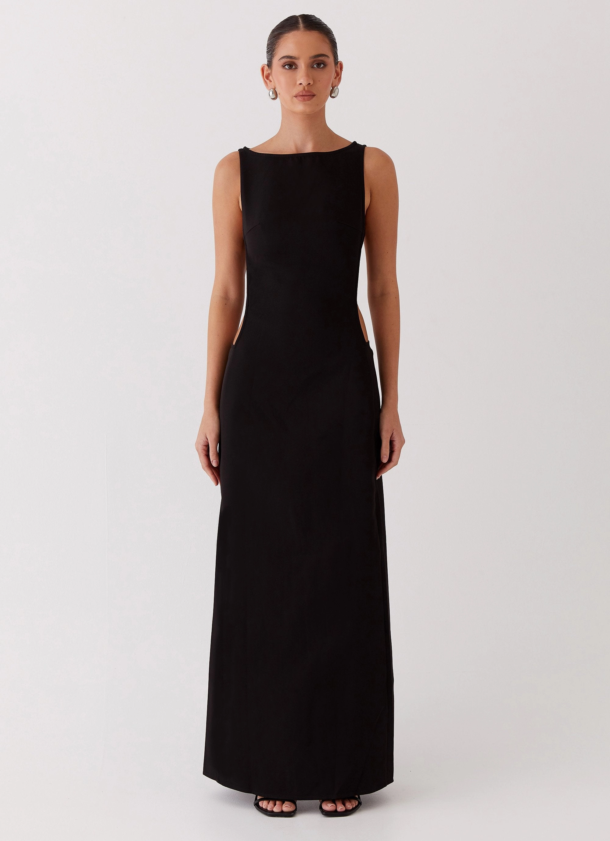 Cherish You Buckle Maxi Dress - Shadow AdjustableStraps Flared shape