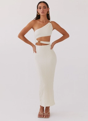 FadeResistantColor North Haven Maxi Dress - Ivory Wave