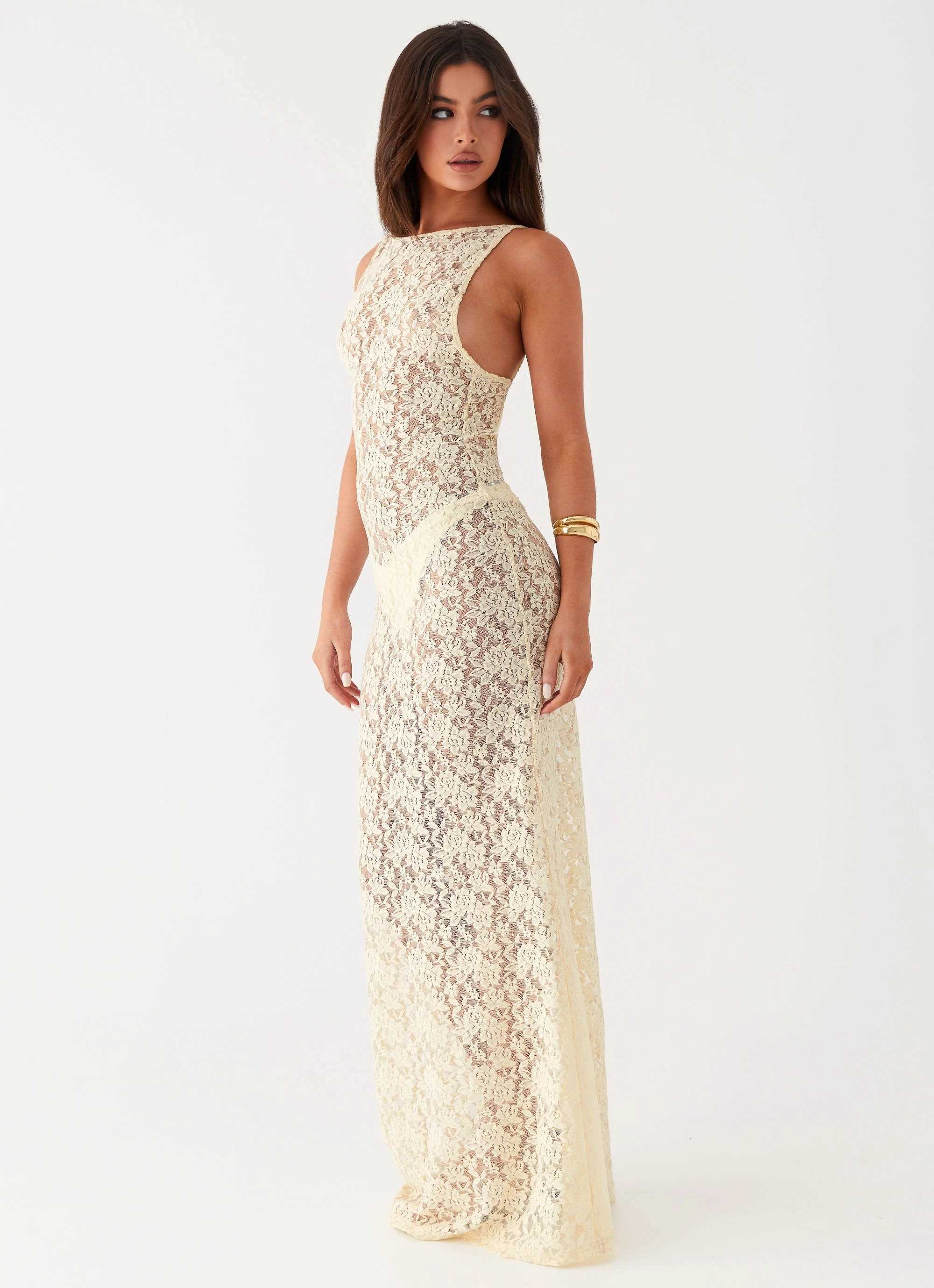 Promised Land Lace Maxi Dress - Ivory Comfort Mode All Gender Fit