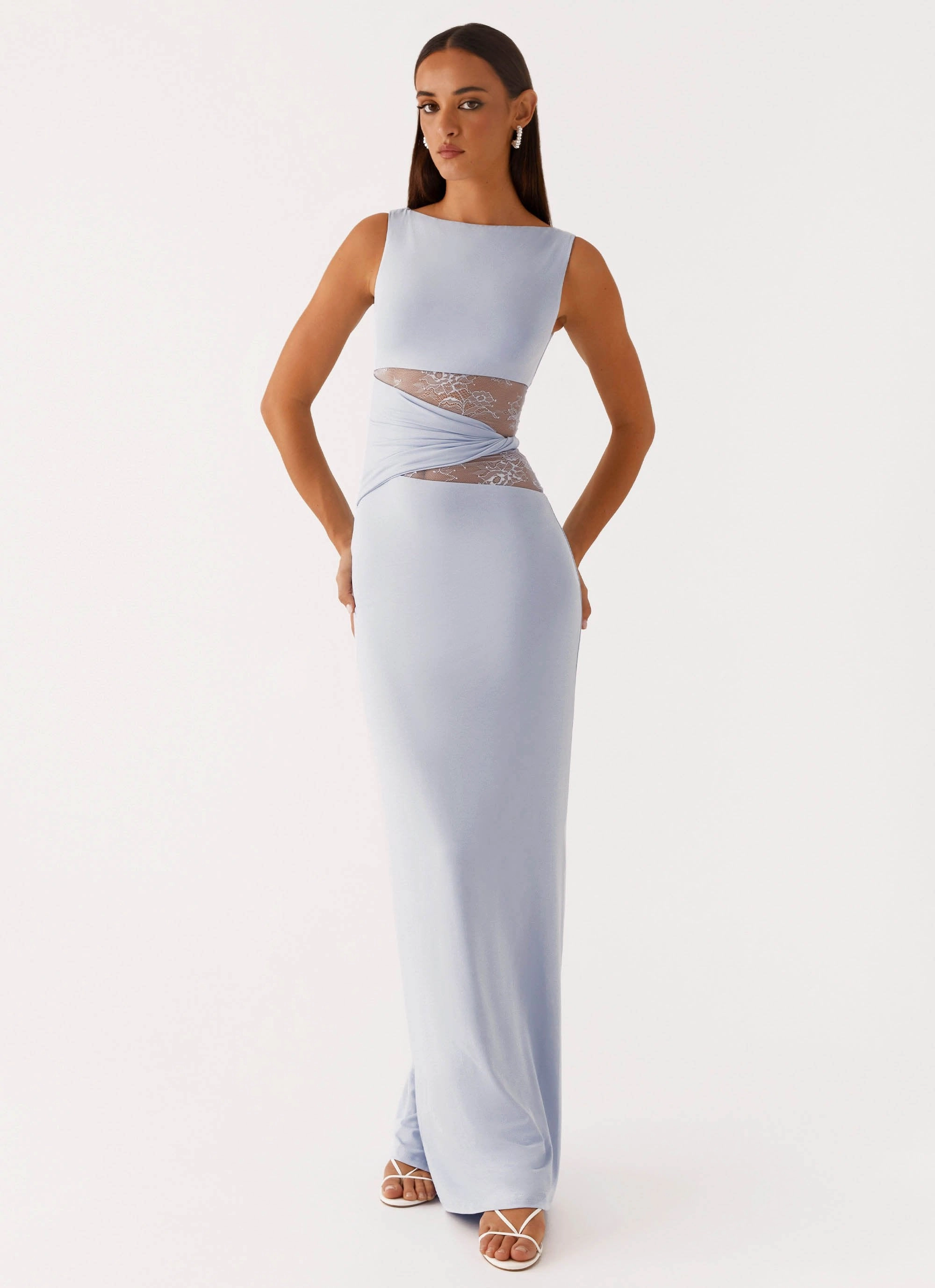 Karma Maxi Dress - Blue Dream Look Stylish Waistband