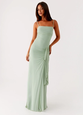 Amphi Maxi Dress - Sage Minimal Tone Mood Friendly