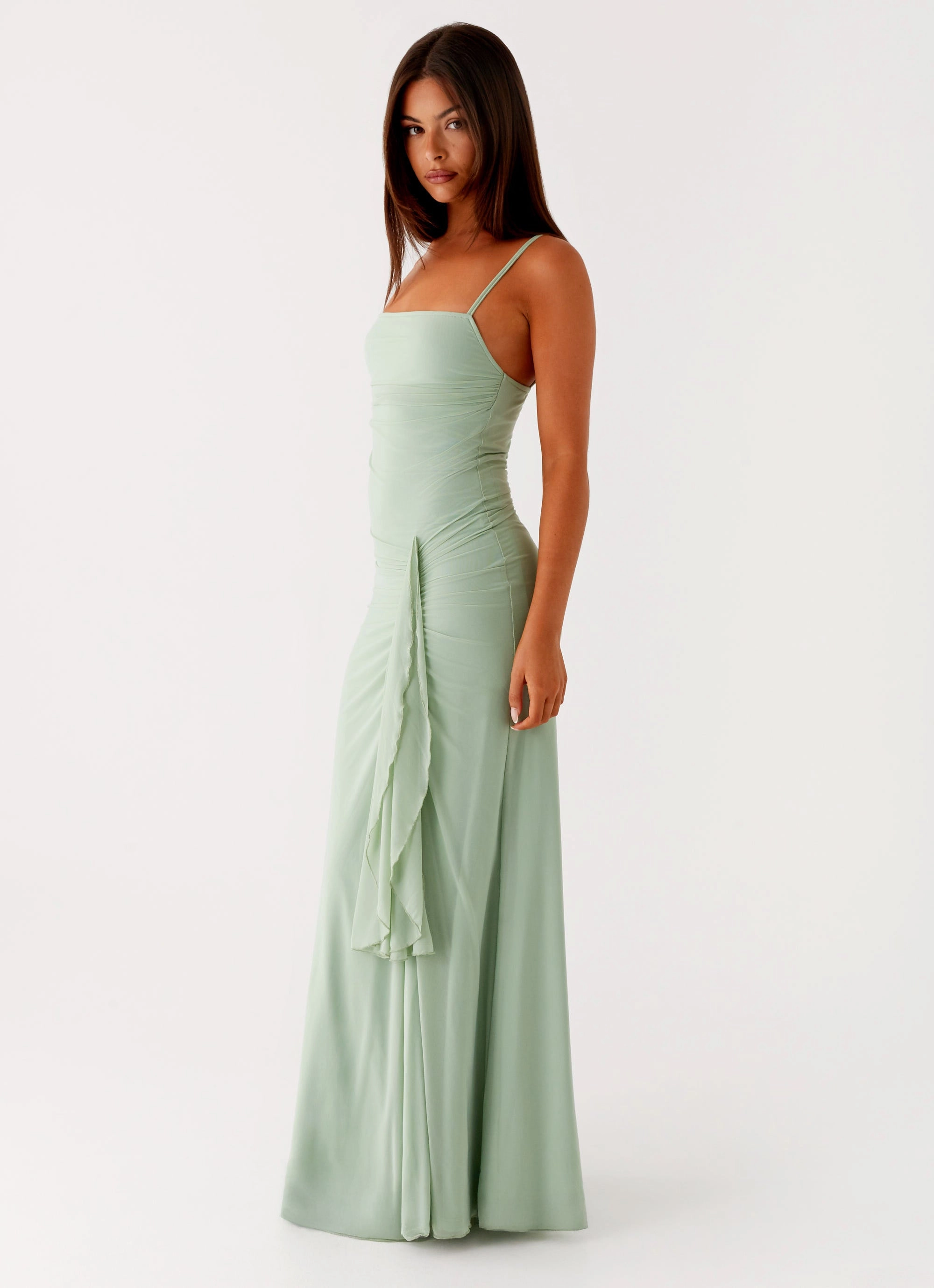 Amphi Maxi Dress - Sage Light material Stylish Vibe