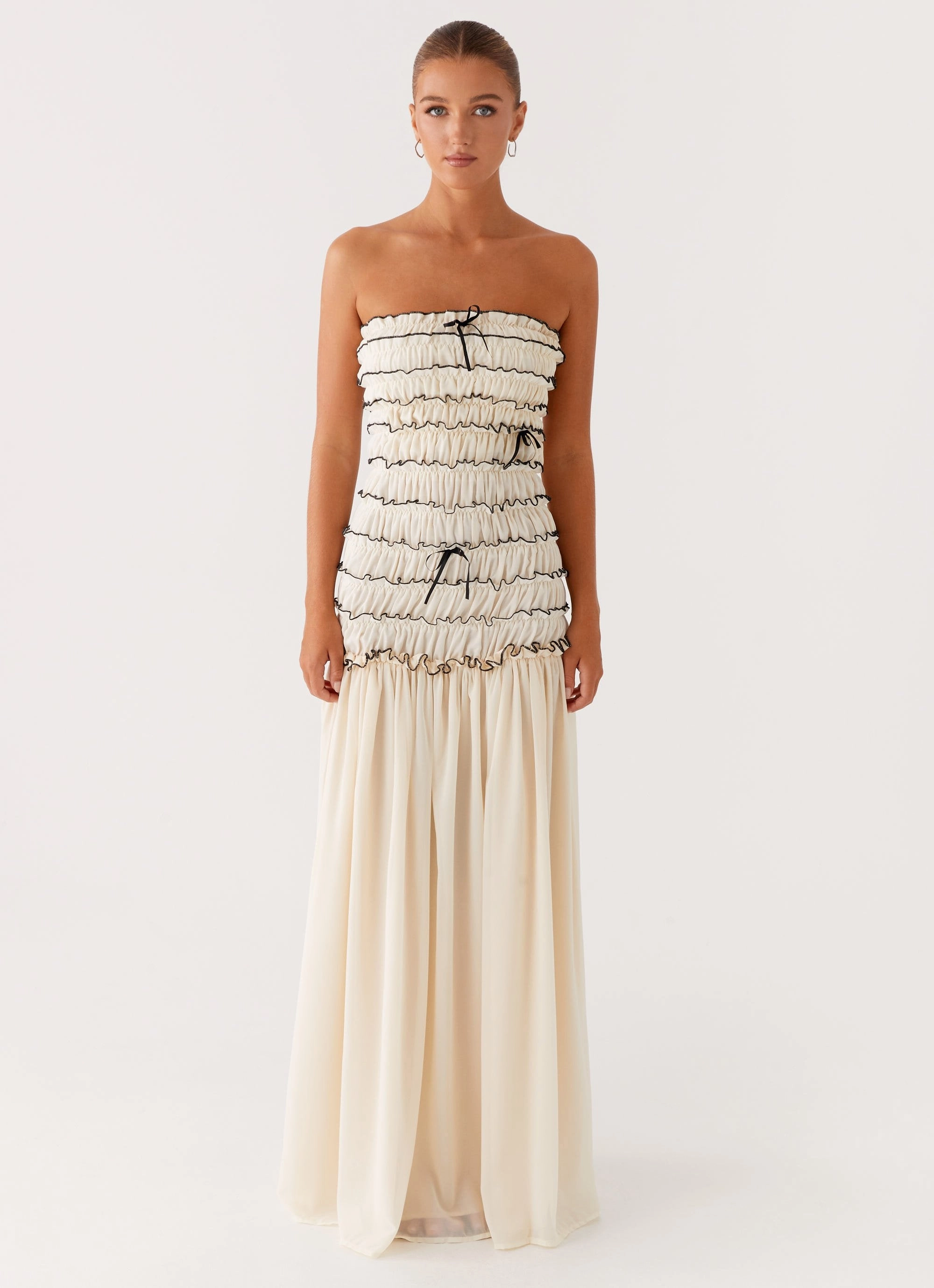 One-Shoulder Timeless Layer Zariah Maxi Dress - Ivory