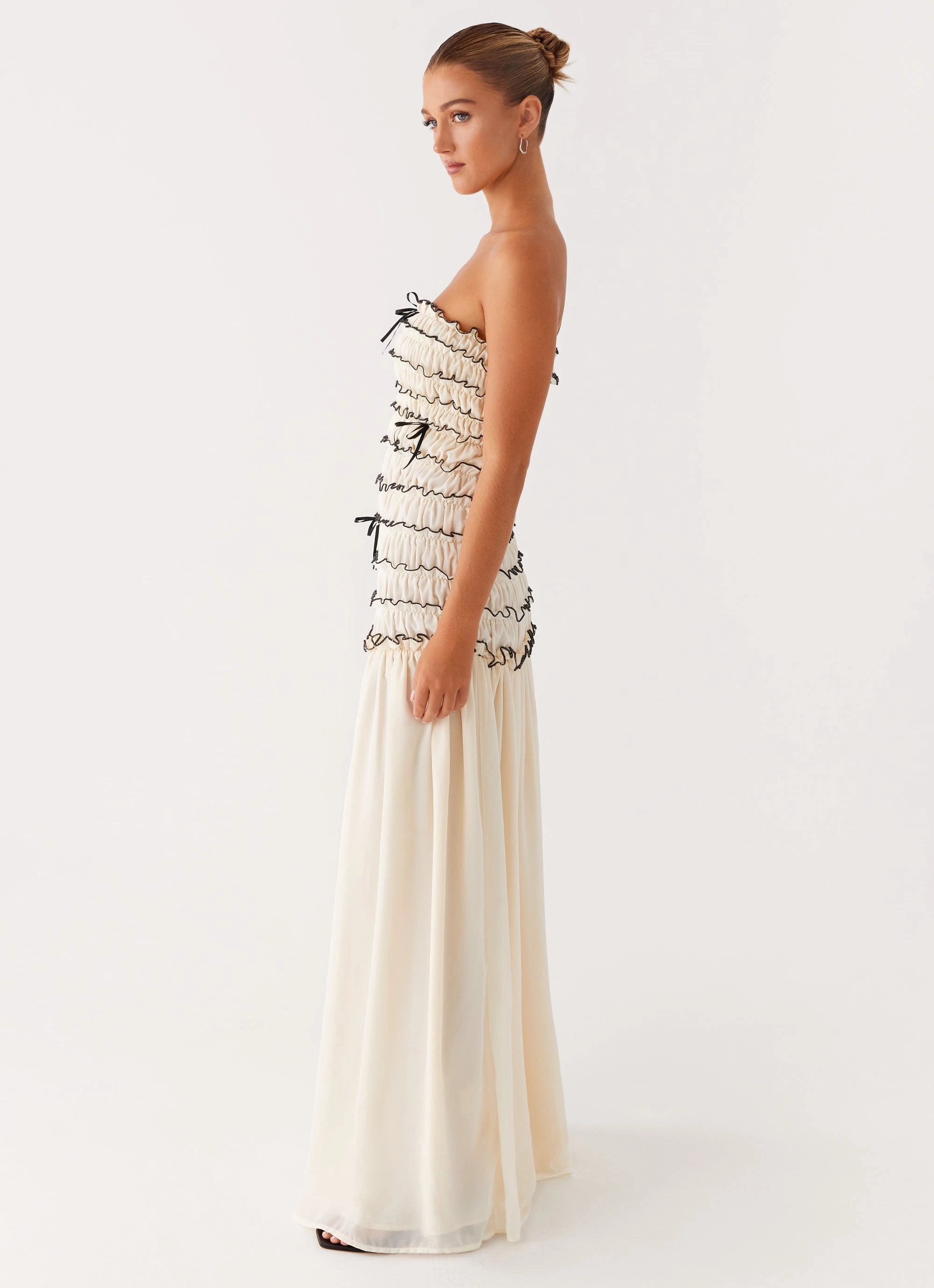 Zariah Maxi Dress - Ivory Relax Tones