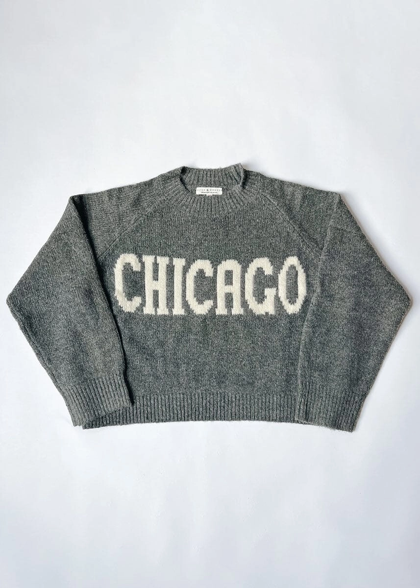 Chicago Crop Sweater - Gray Everyday Ease Soft Layering