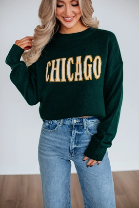Warm Winter Wear All-Day Wear Chicago Knit Sweater