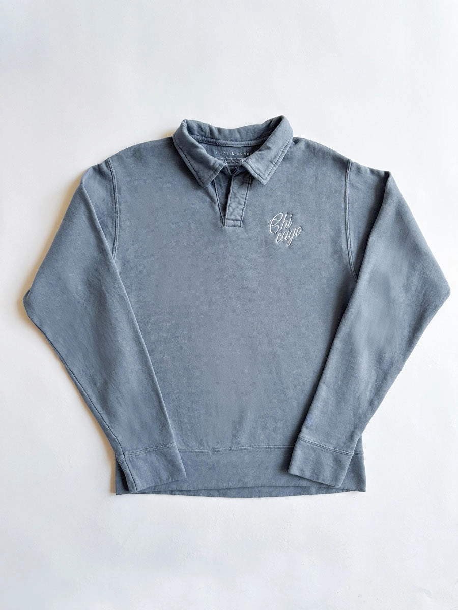 Chicago Script Polo Sweatshirt Smart Layers