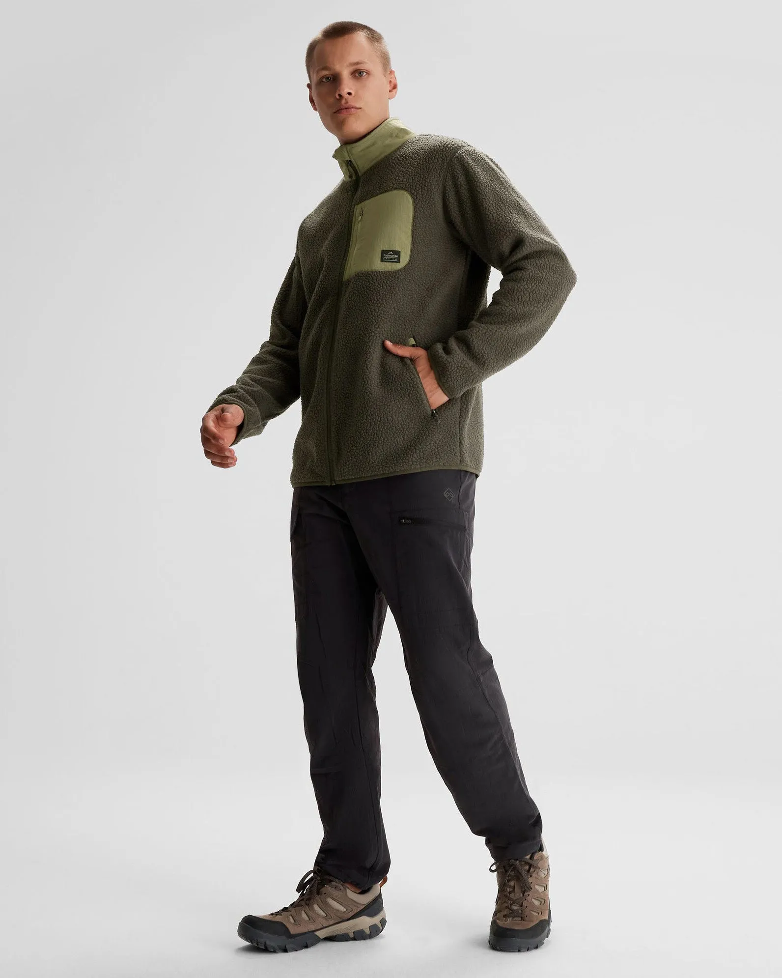 Seamless Street Fit Men's Co-Z High Pile Jacket  - Dark Moss