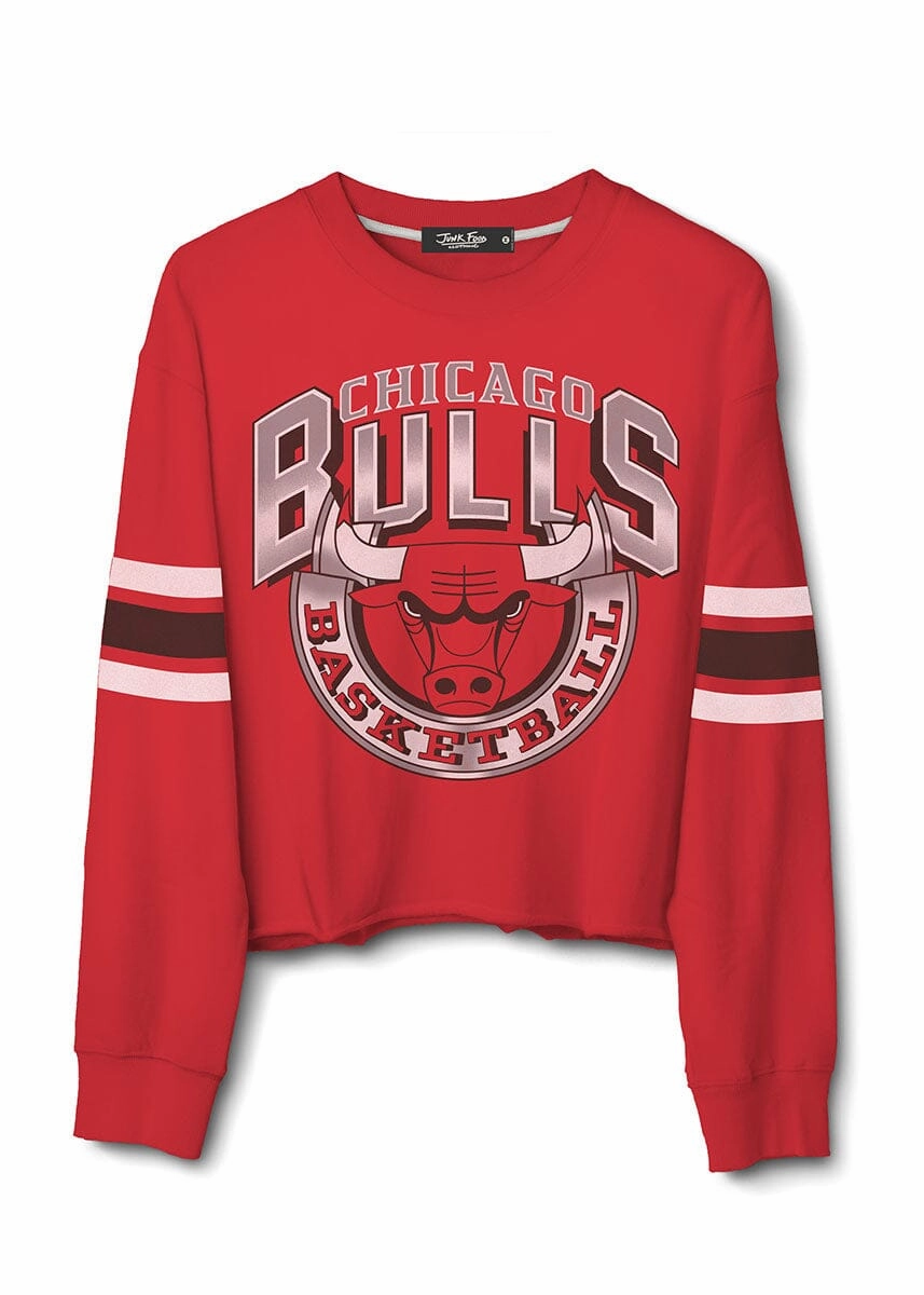 Chicago Bulls Banner Crop Sweatshirt - Licorice Winter Fashion