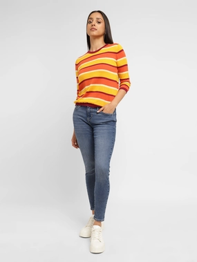 Date Night Casual Friday Women's 710 Blue Skinny Fit Mid Rise Jeans