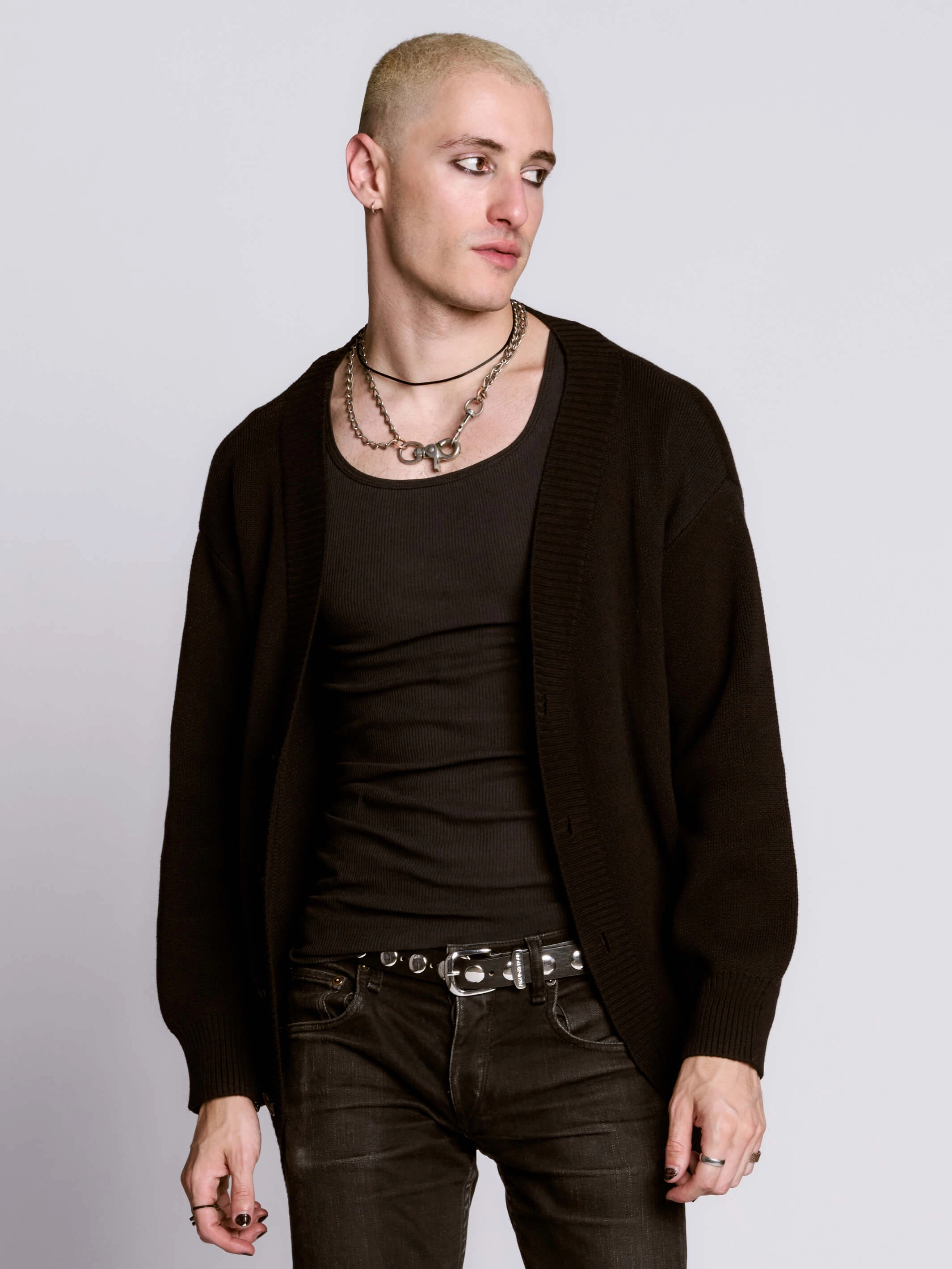 Biodegradable Fiber Option Knit Design Wear Bauhaus Flat Field Cardigan