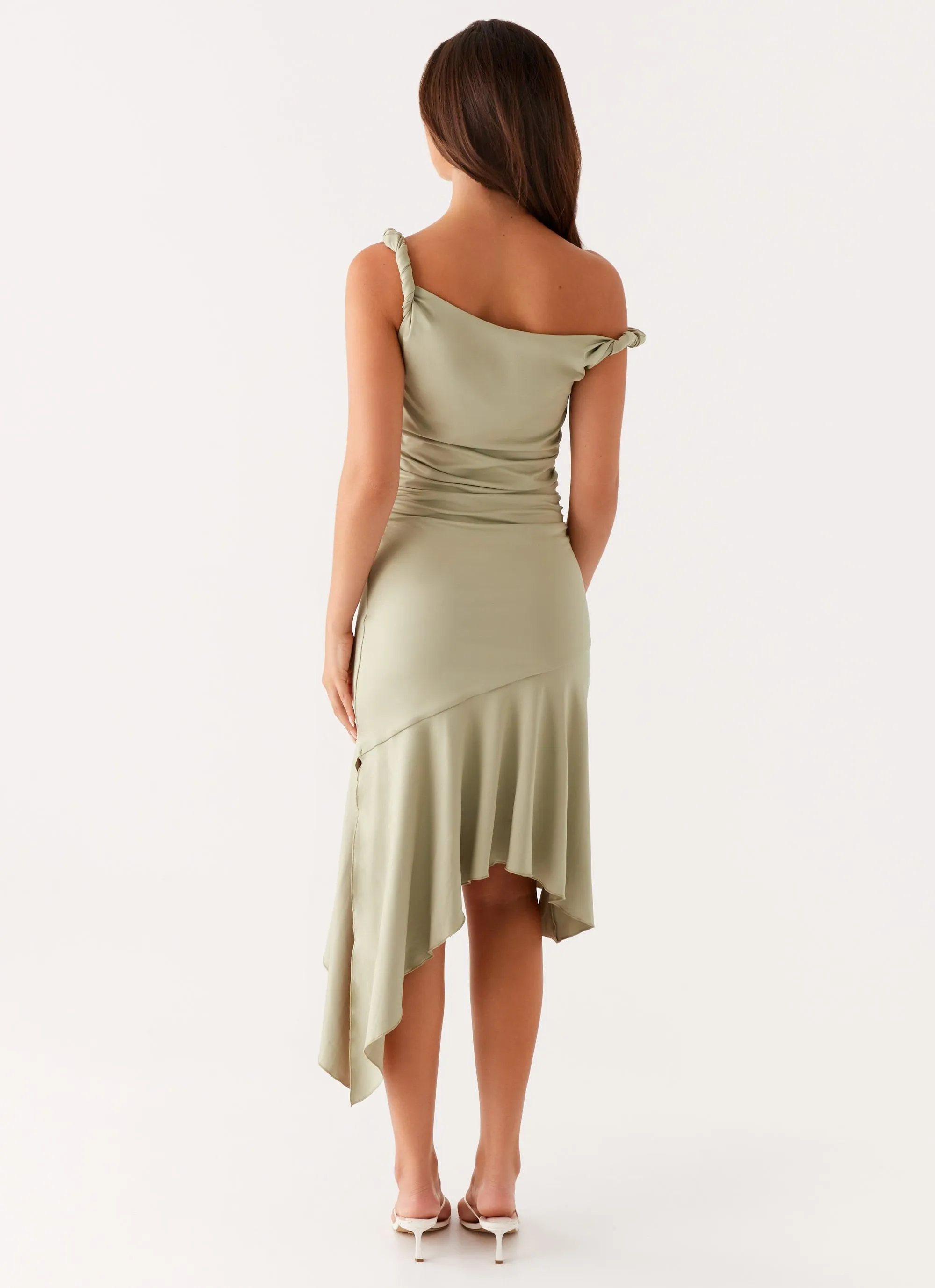 Bride Friend Easy Elegance Huntah Midi Dress - Sage