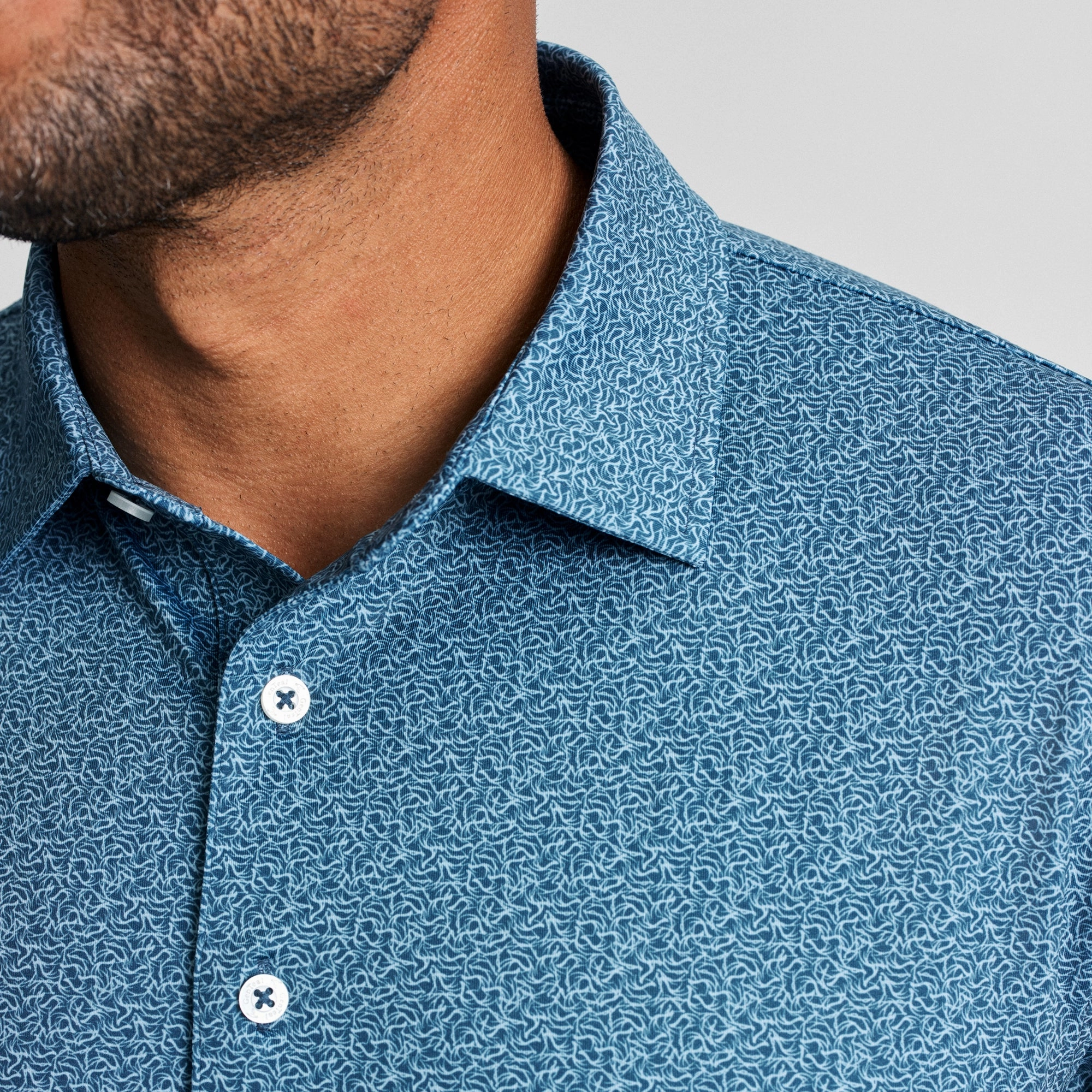 Modern Design Twilight Antlers Printed Performance Polo