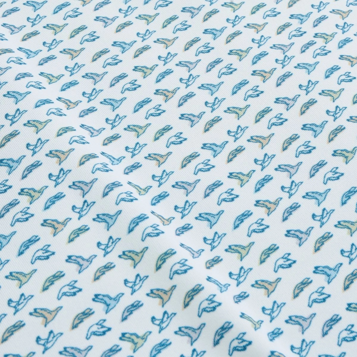 Soaring Silhouettes Printed Performance Polo Layered Hem Reinforcement Durable Shirt