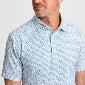Soaring Silhouettes Printed Performance Polo Smart Casual Urban Comfort