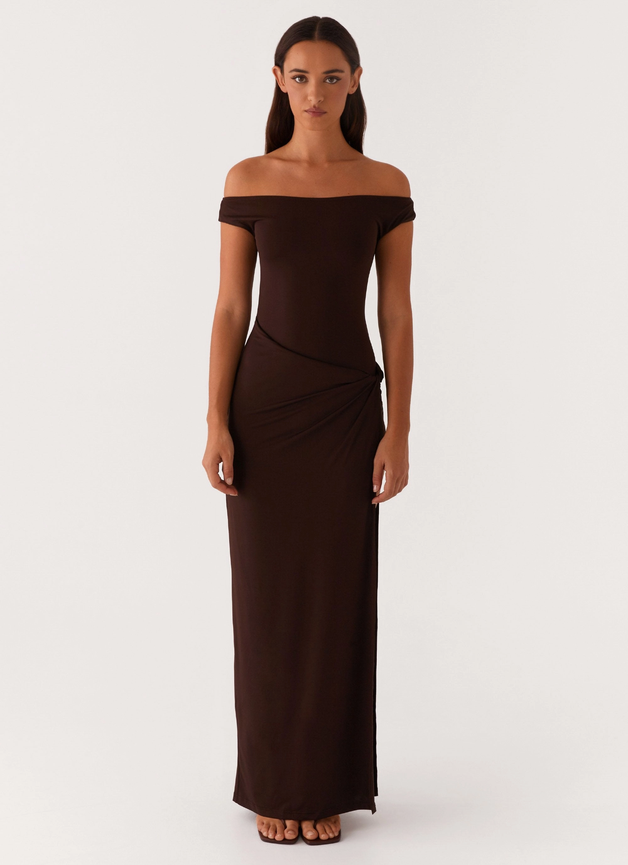 Amerie Maxi Dress - Chocolate Airy Feel Sophisticated Vibe