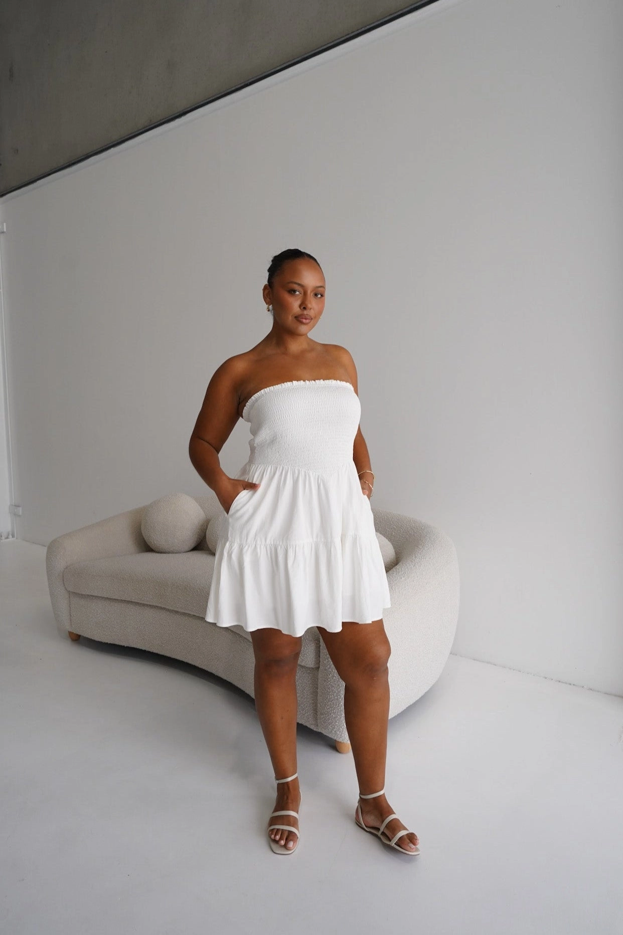 RYLIN DRESS WHITE Evening Chic