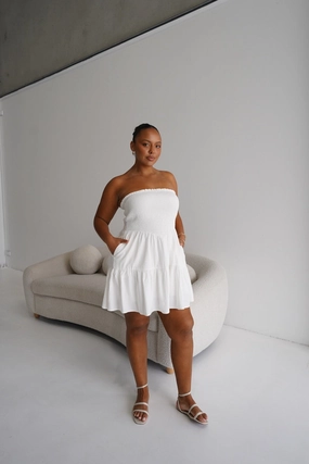 RYLIN DRESS WHITE Evening Chic