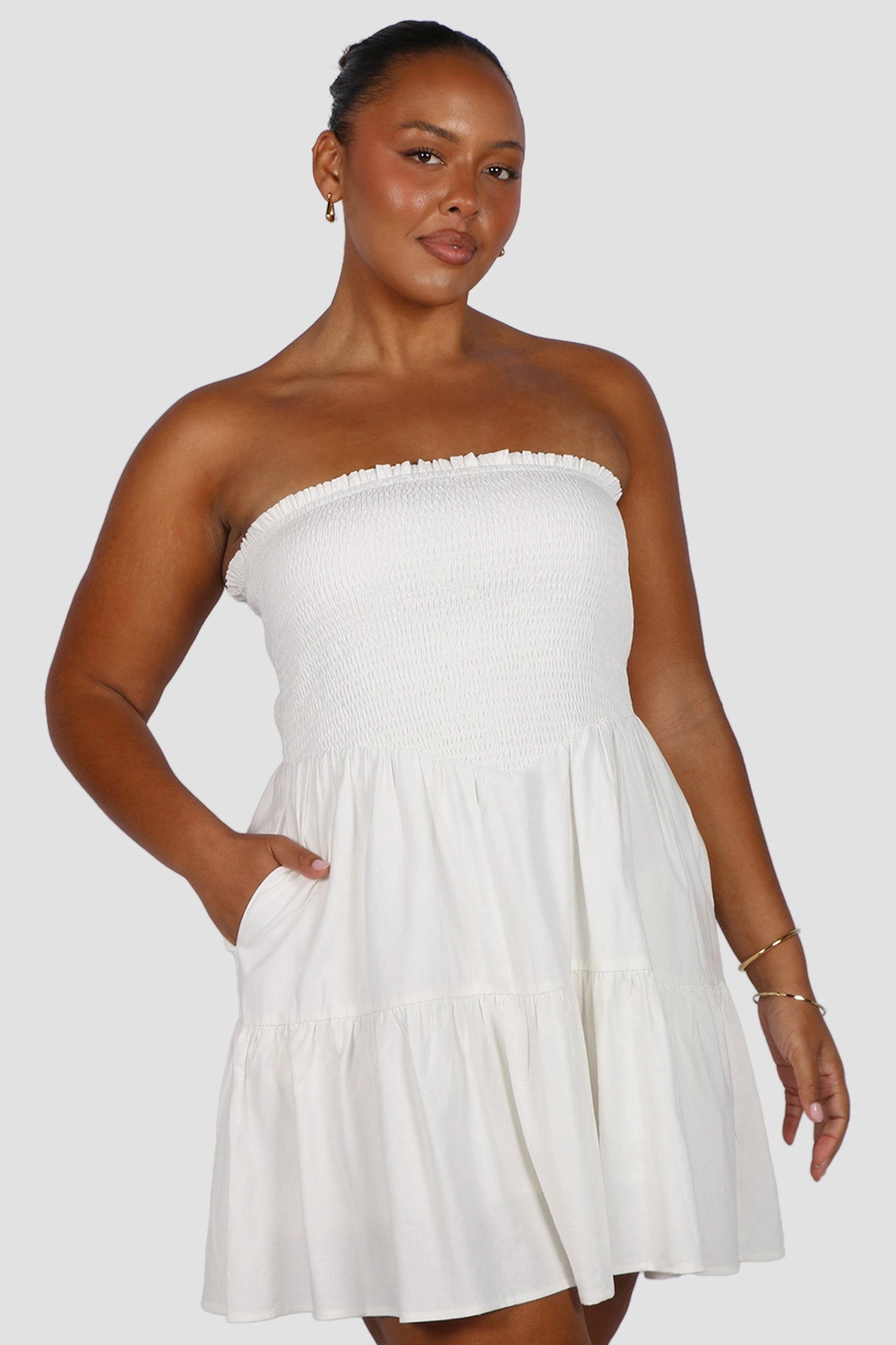 Luxe Touch Calm Beauty RYLIN DRESS WHITE