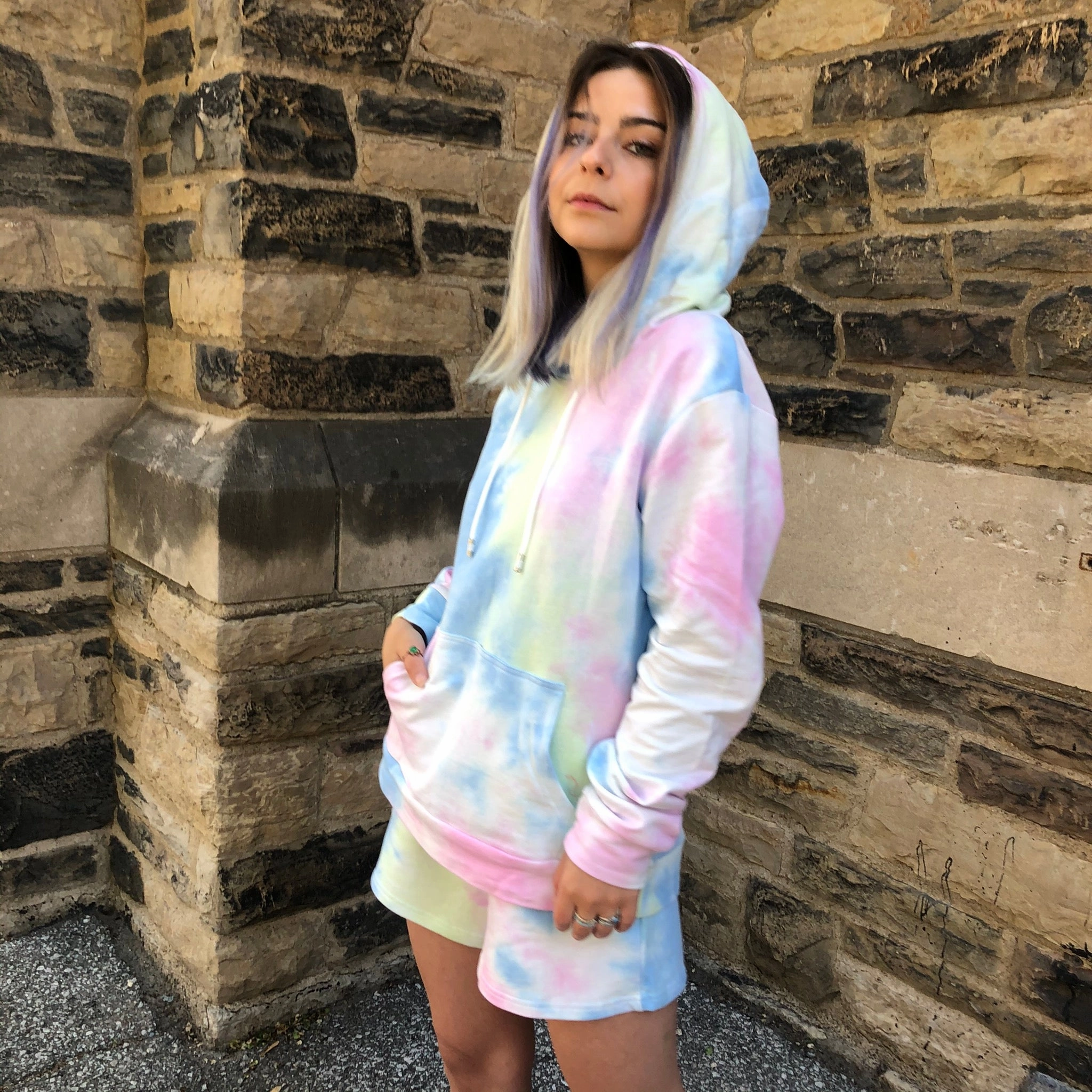 CIELO Tie Dye Hoodie Stretchable Fabric Soft Knit Wear