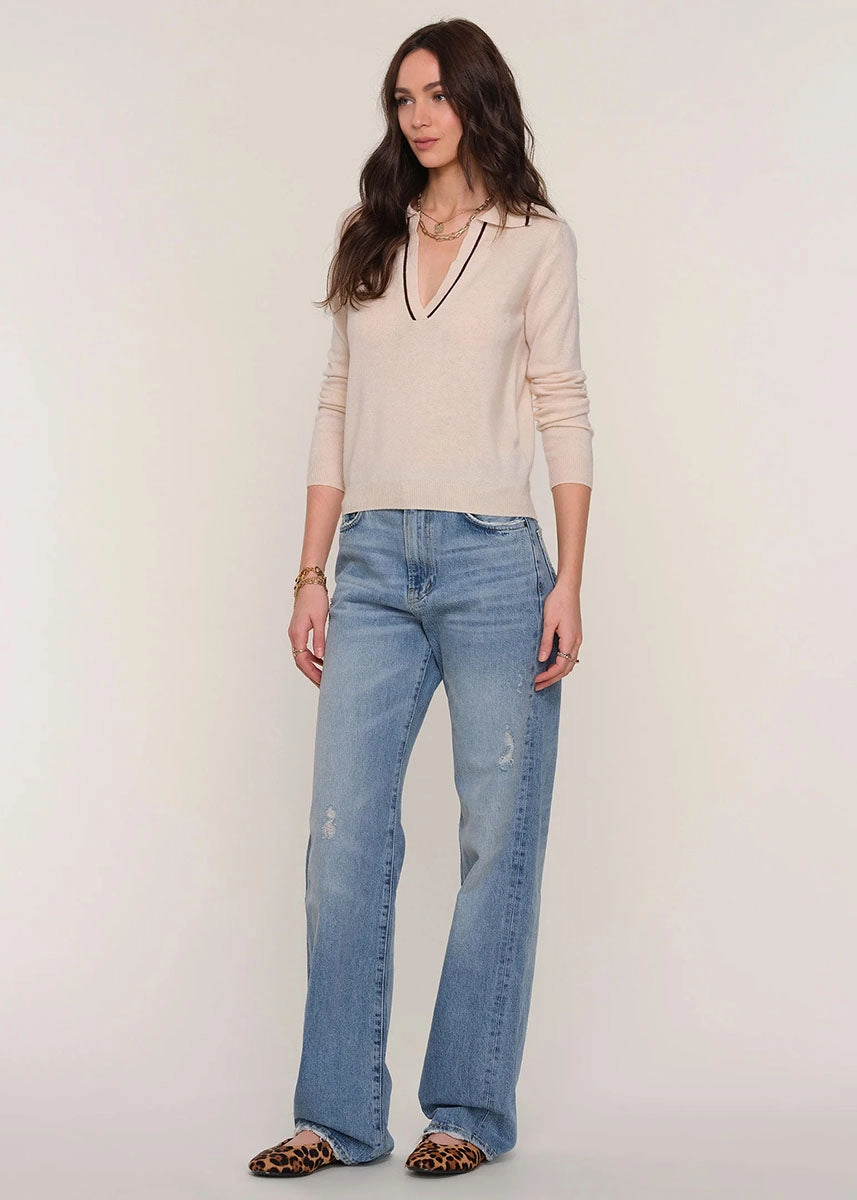 Soft And Comfortable Modern Knitwear Citrine Sweater - Ivory